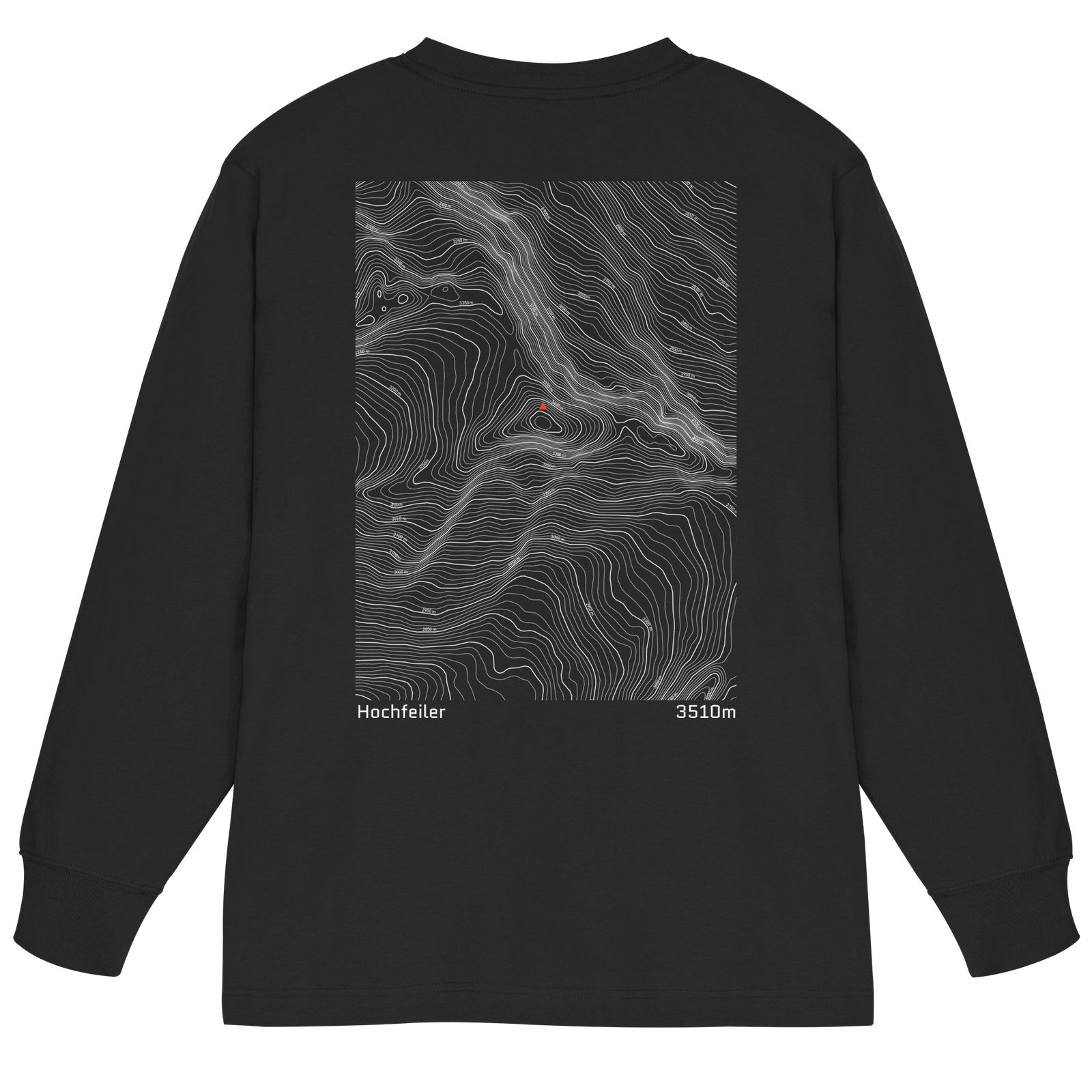 Hochfeiler Höhenlinien Oversized Longsleeve (Unisex)