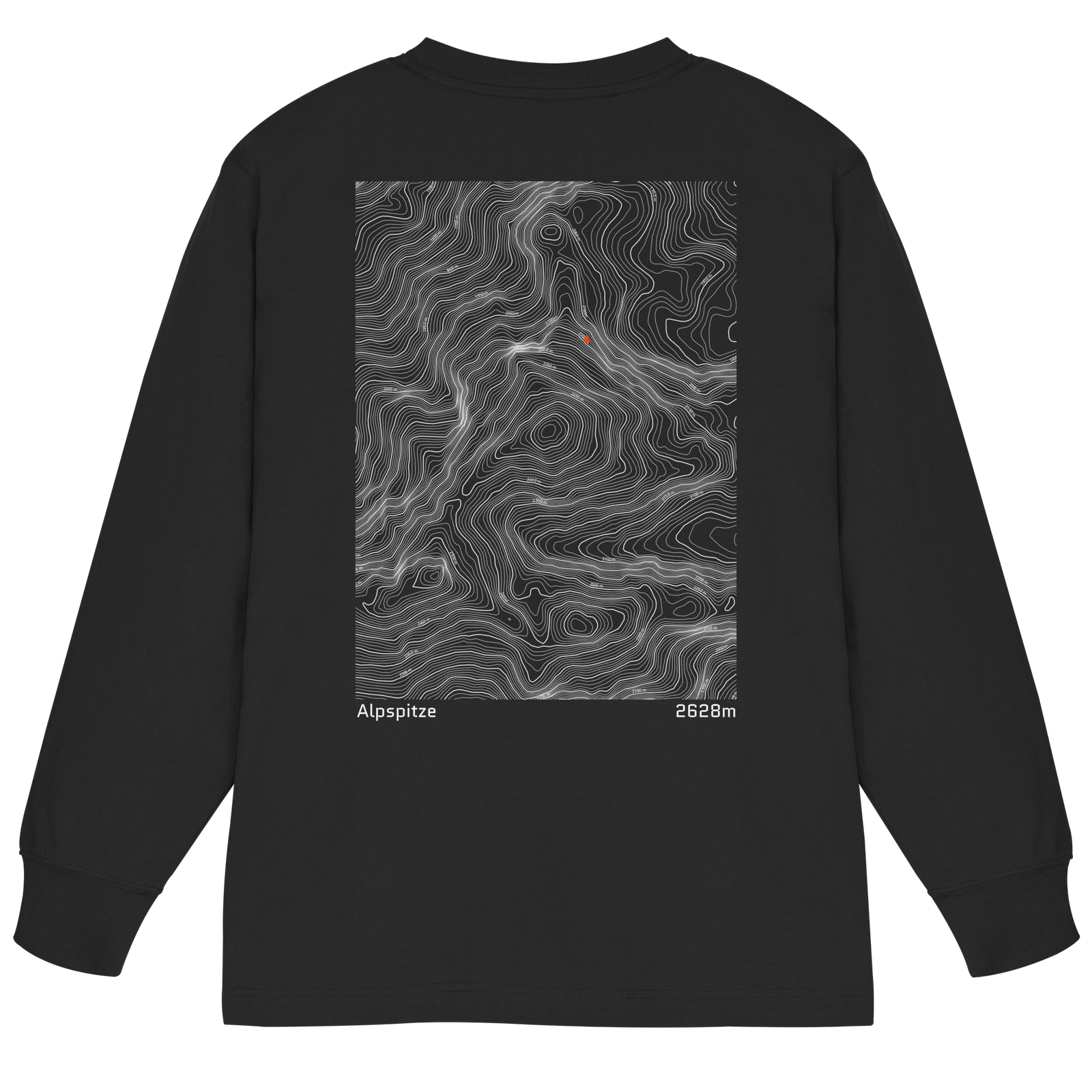 Alpspitze Höhenlinie Oversized Longsleeve (Unisex)