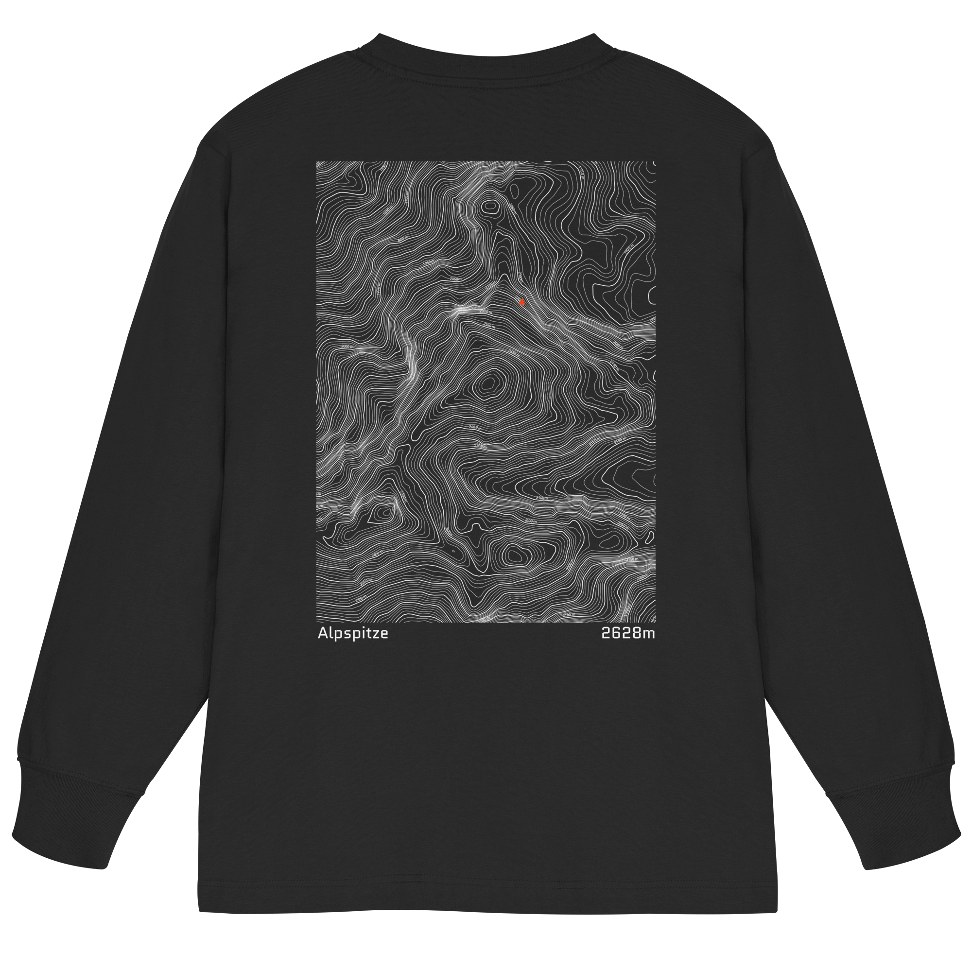 Alpspitze Höhenlinie Oversized Longsleeve (Unisex)