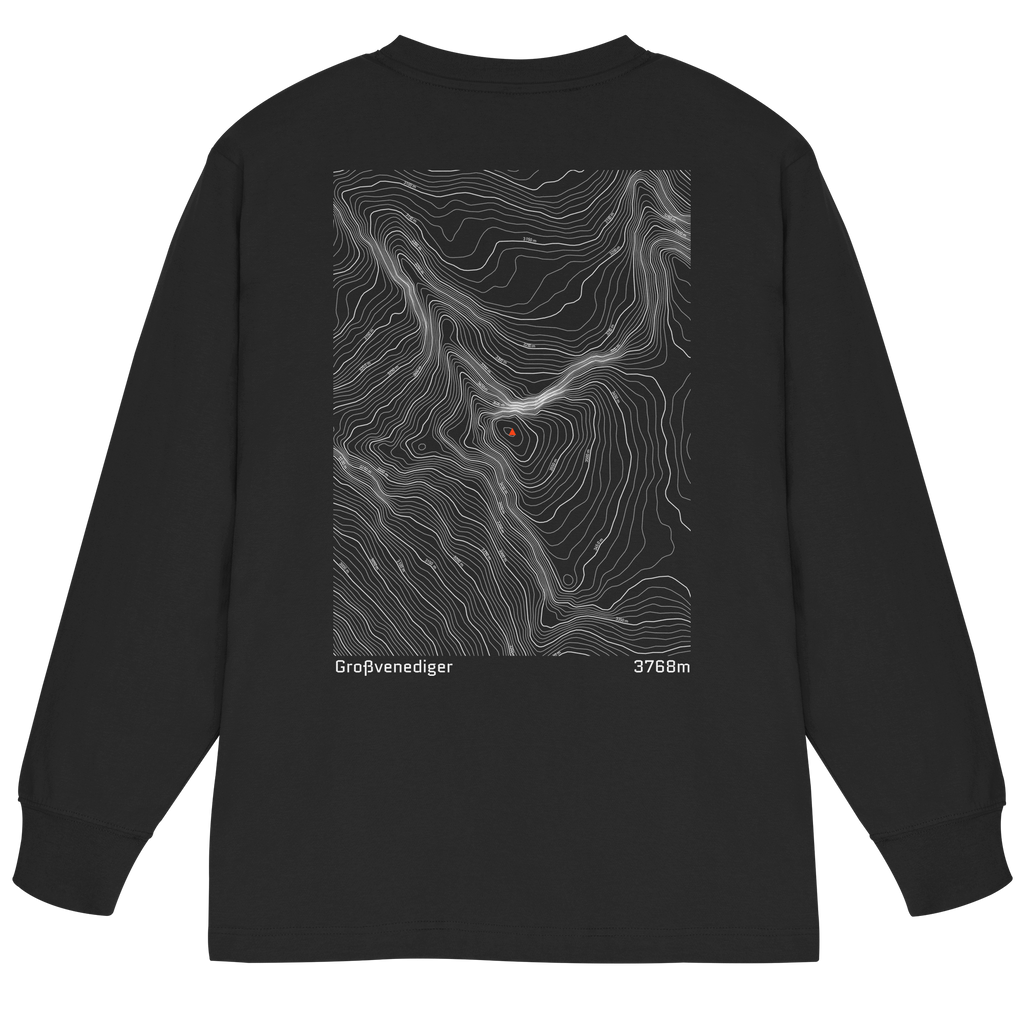 Großvenediger Höhenlinien Oversized Longsleeve (Unisex)
