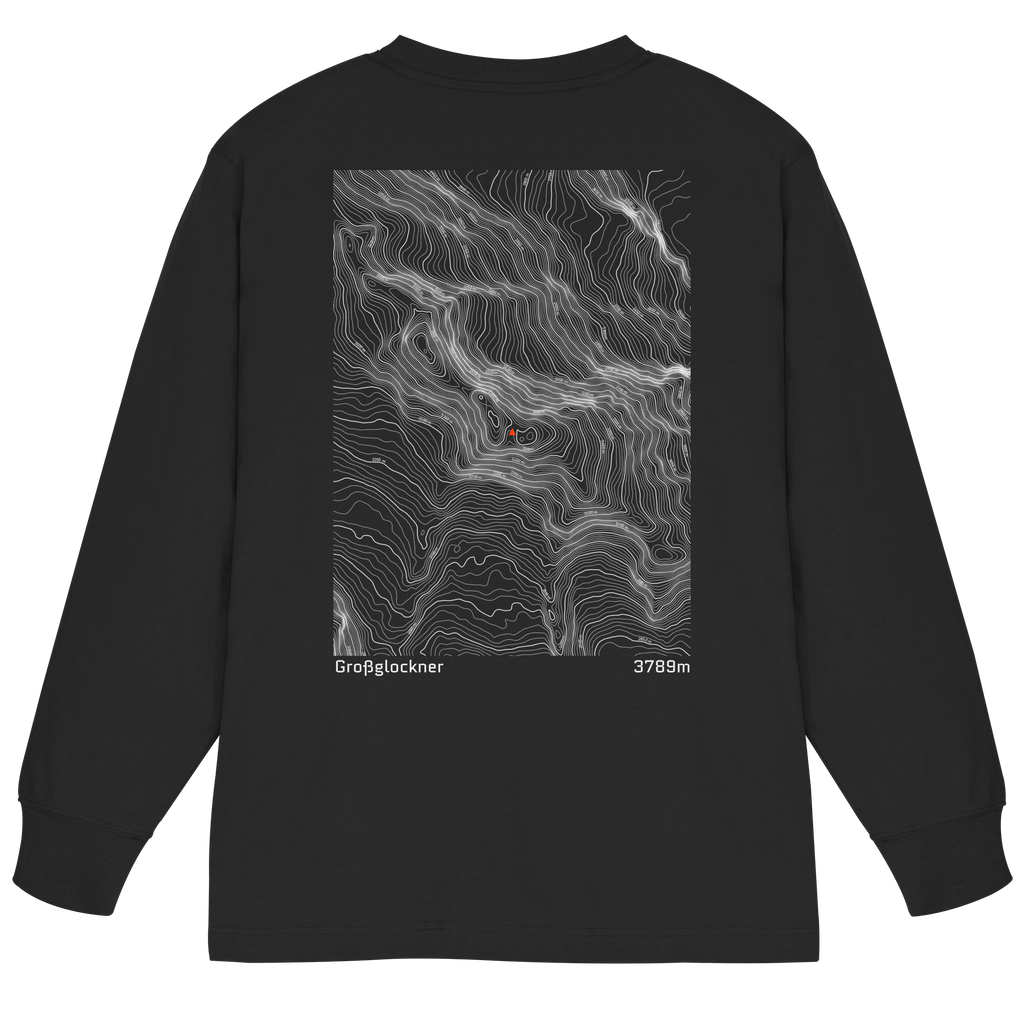 Großglockner Höhenlinien Oversized Longsleeve (Unisex)