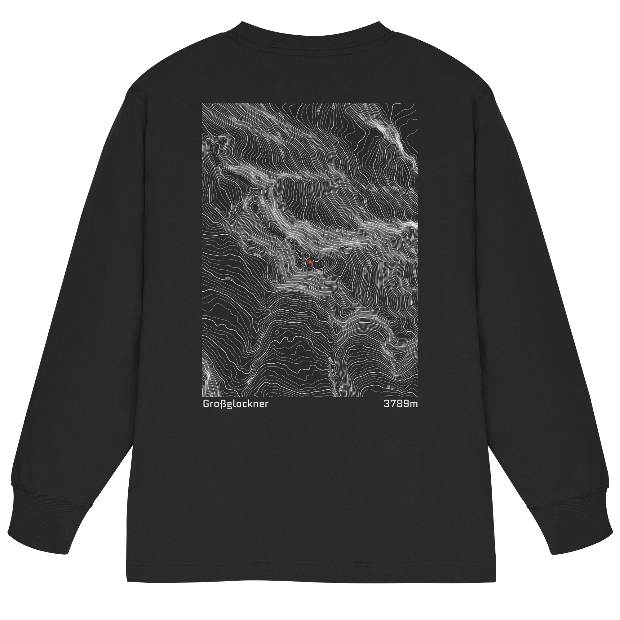 Großglockner Höhenlinien Oversized Longsleeve (Unisex)
