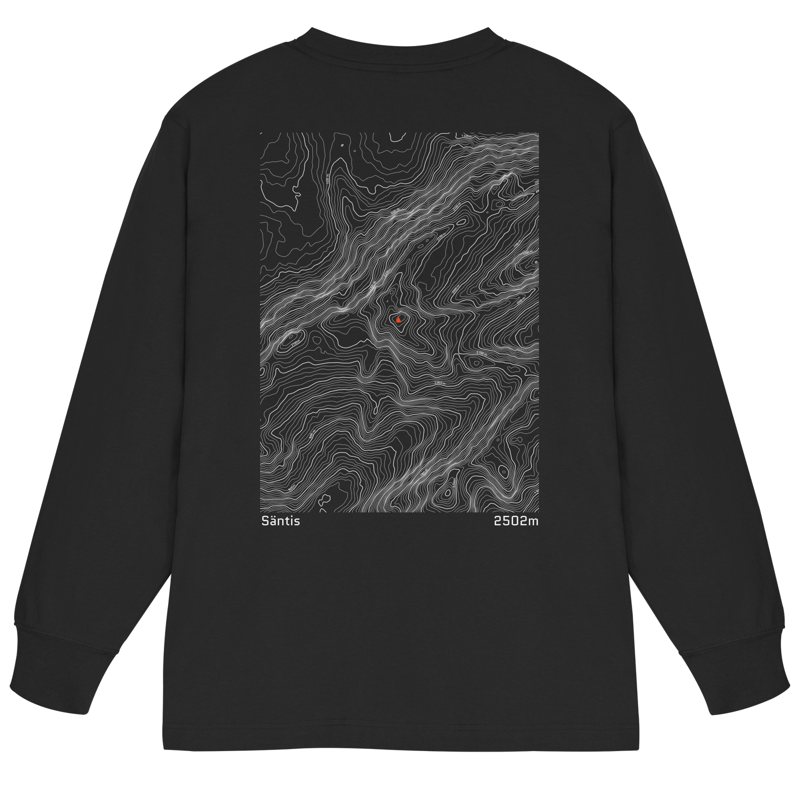 Säntis Höhenlinien Oversized Longsleeve (Unisex)