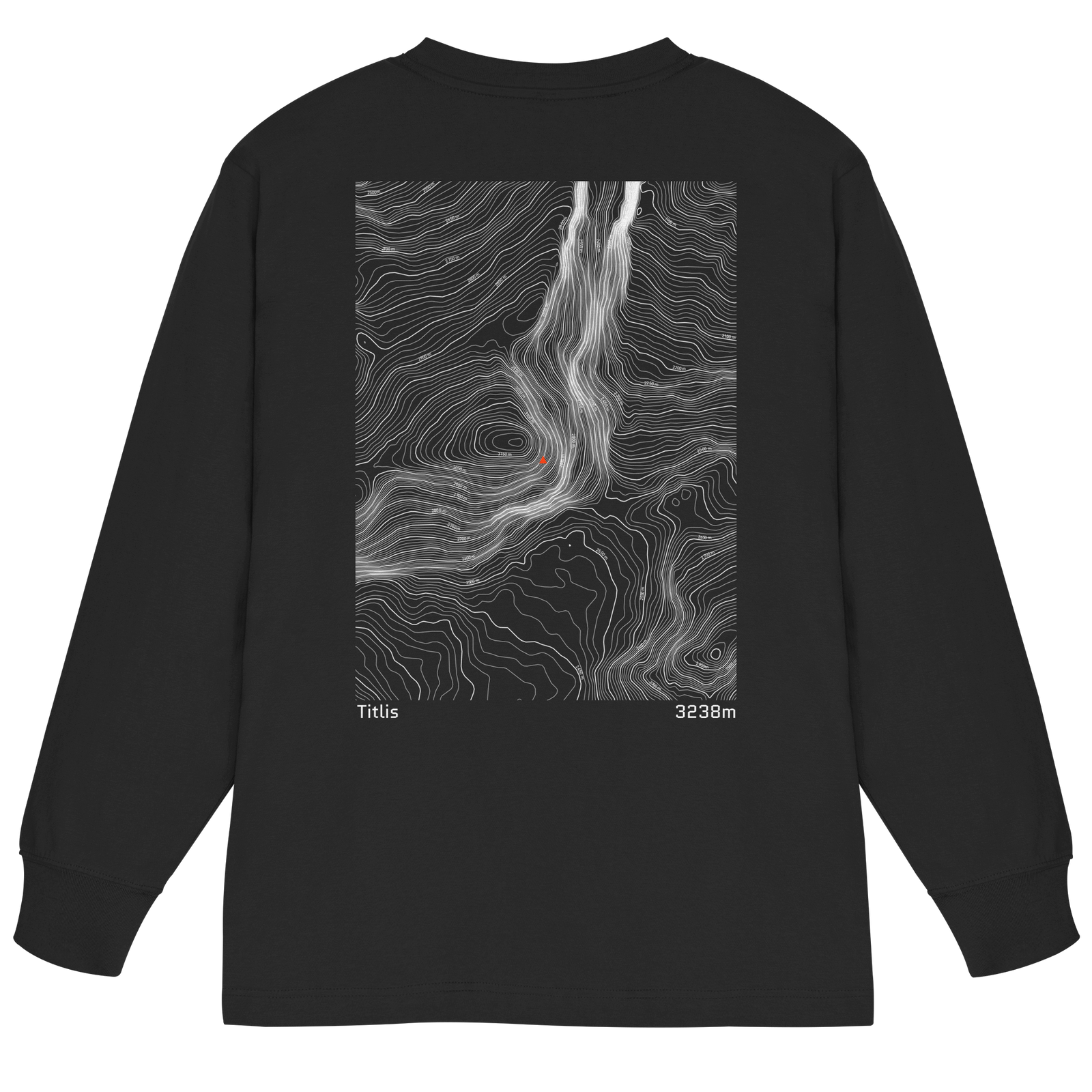 Titlis Höhenlinien Oversized Longsleeve (Unisex)