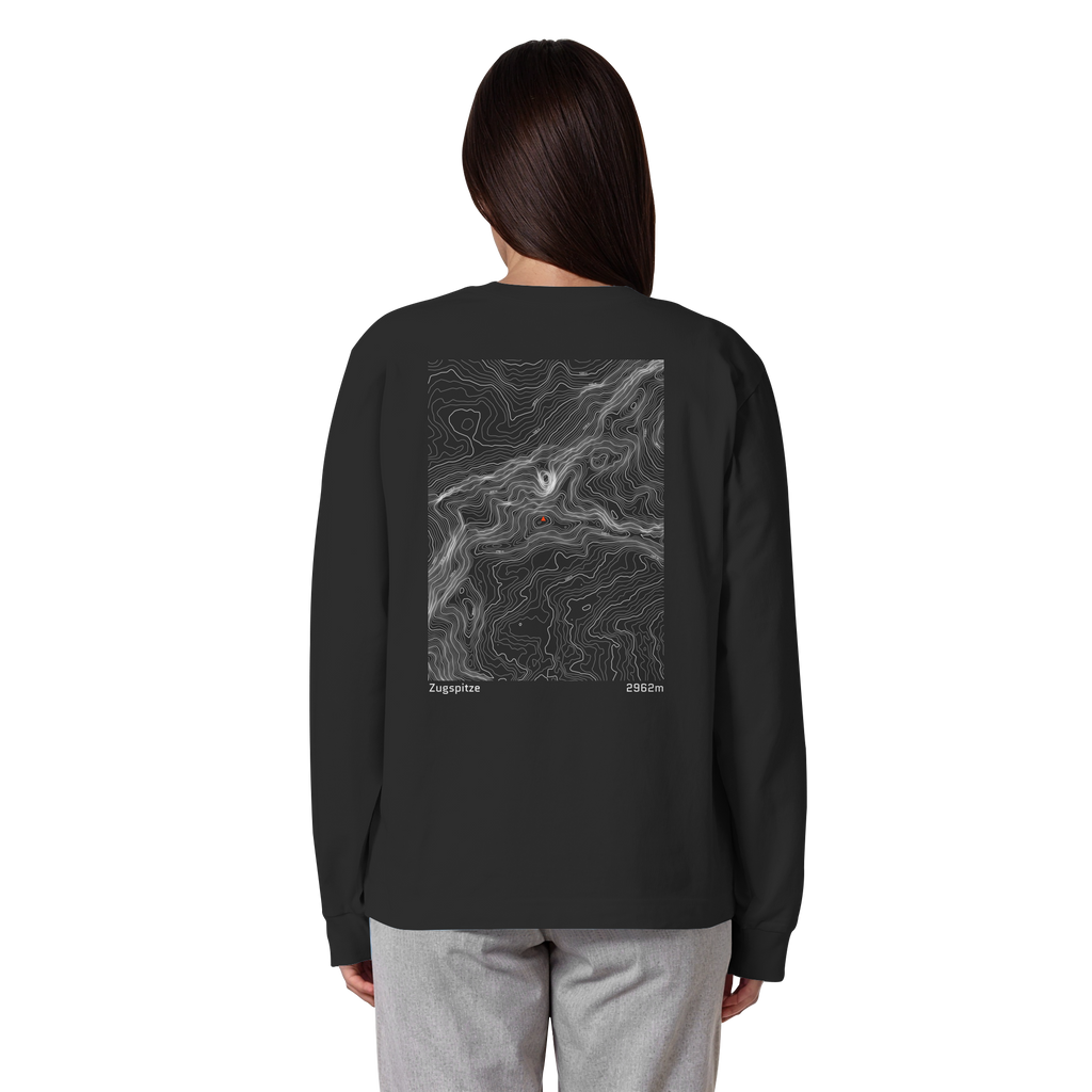 Watzmann Höhenlinien Oversized Longsleeve (Unisex)