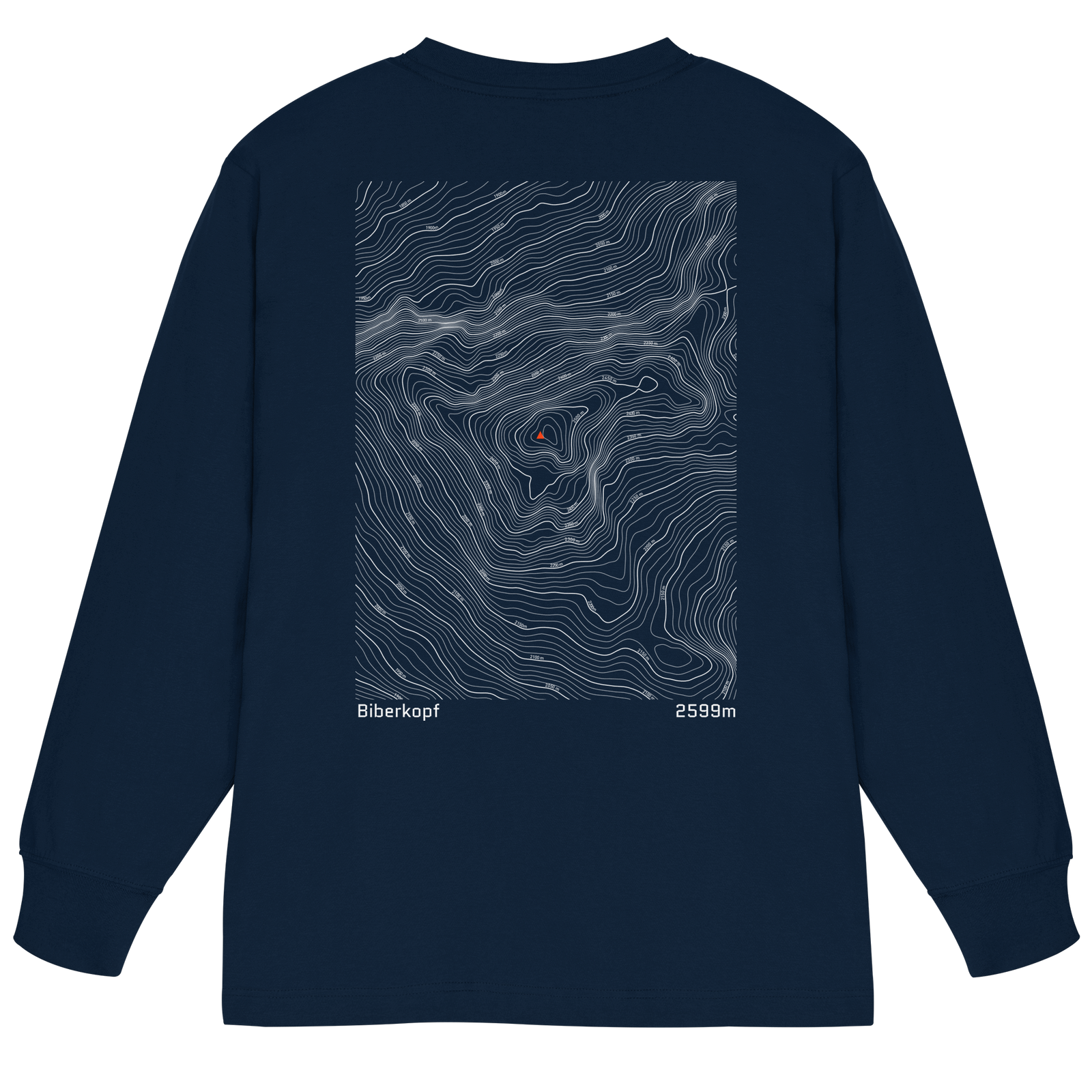 Biberkopf Höhenlinien Oversized Longsleeve (Unisex)