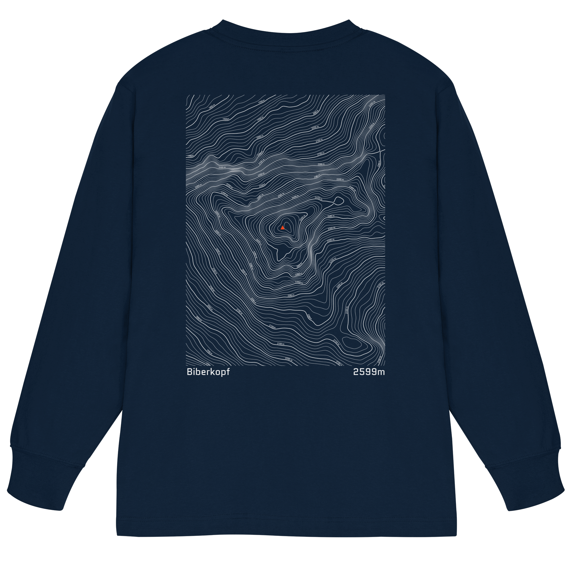 Biberkopf Höhenlinien Oversized Longsleeve (Unisex)