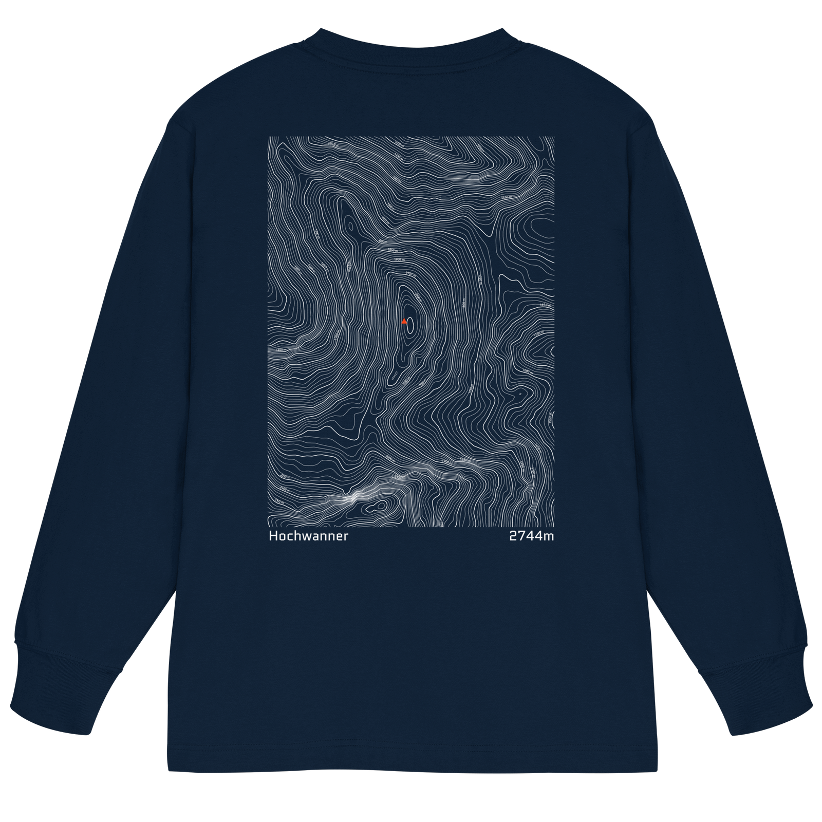 Hochwanner Höhenlinien Oversized Longsleeve (Unisex)