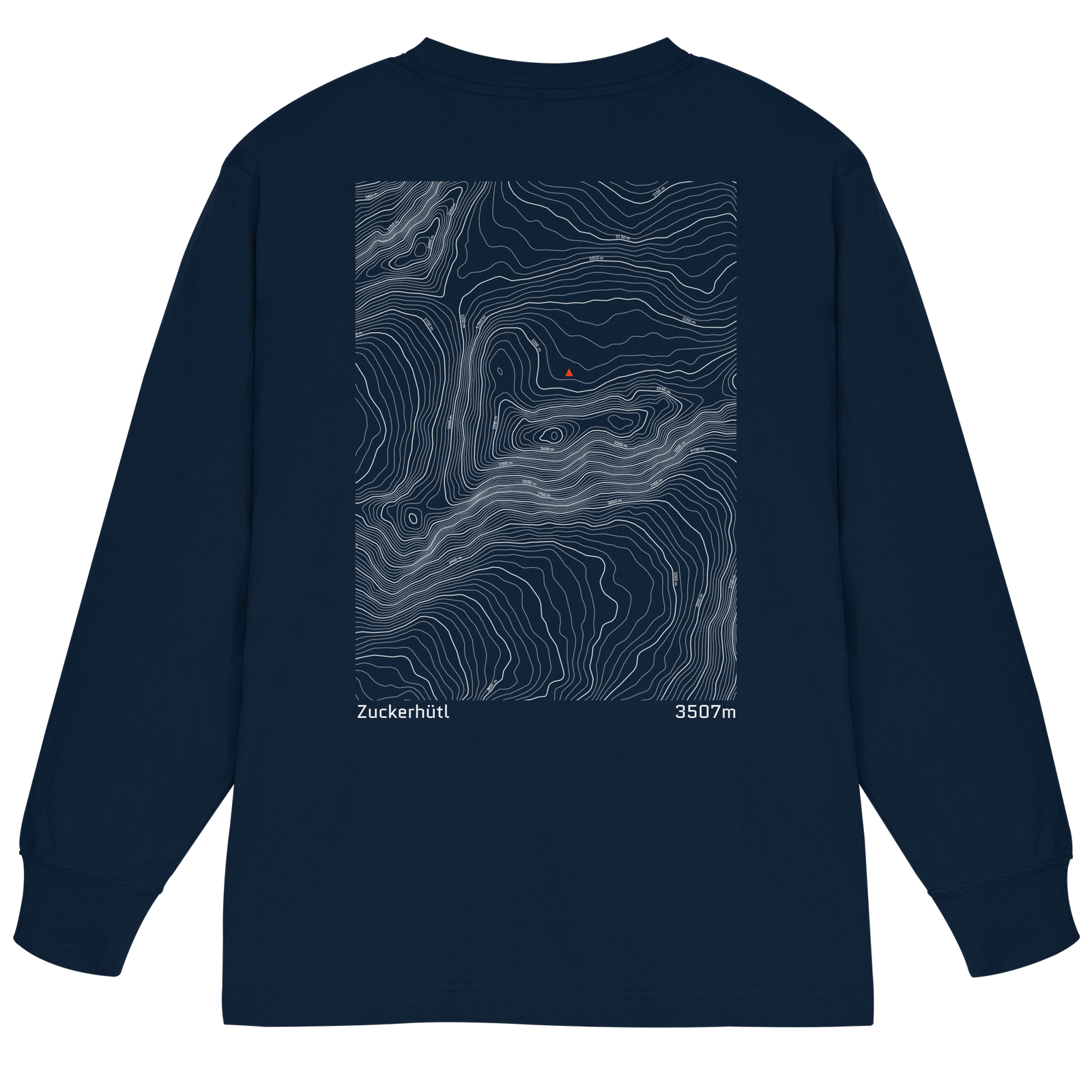 Zuckerhütl Höhenlinien Oversized Longsleeve (Unisex)