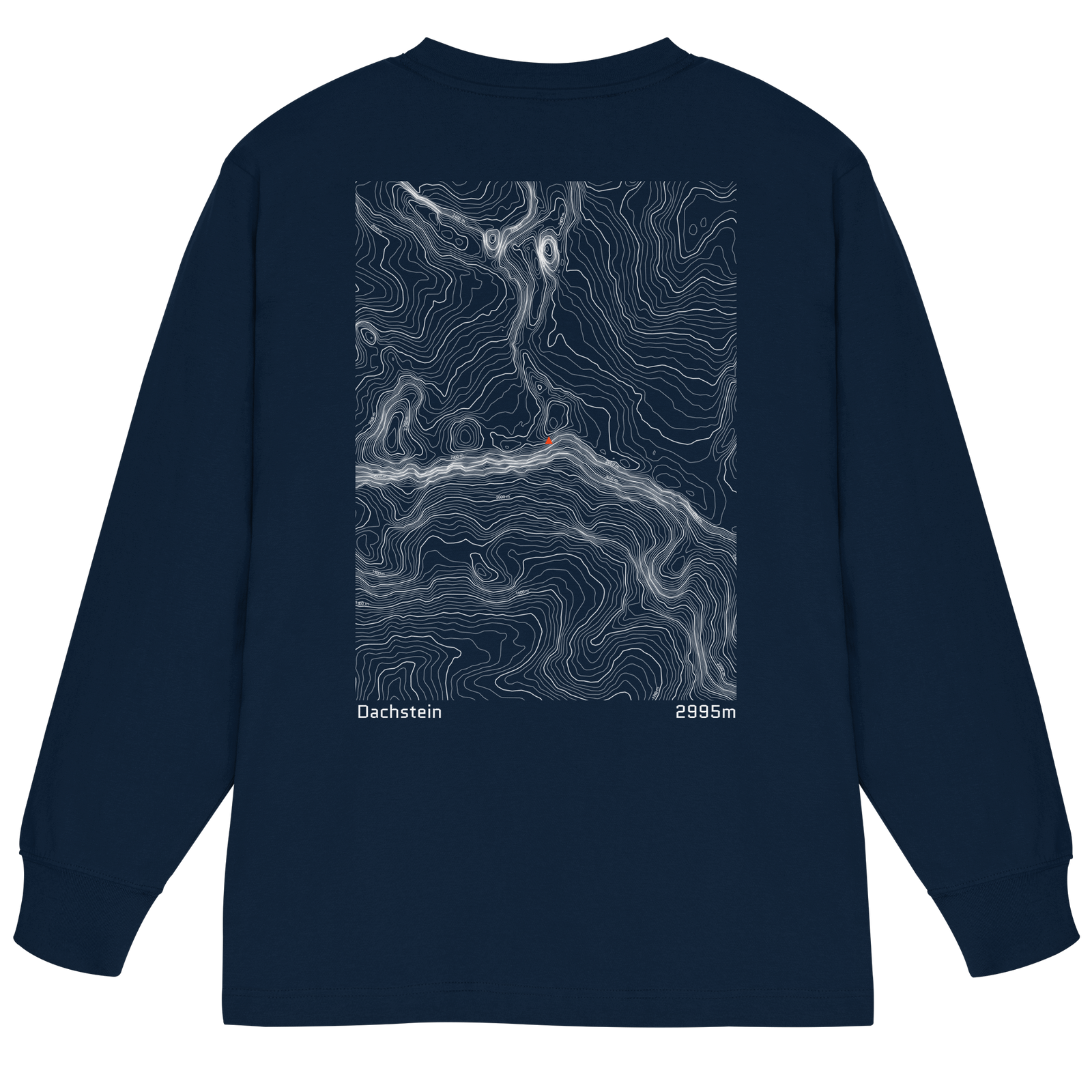 Dachstein Höhenlinien Oversized Longsleeve (Unisex)
