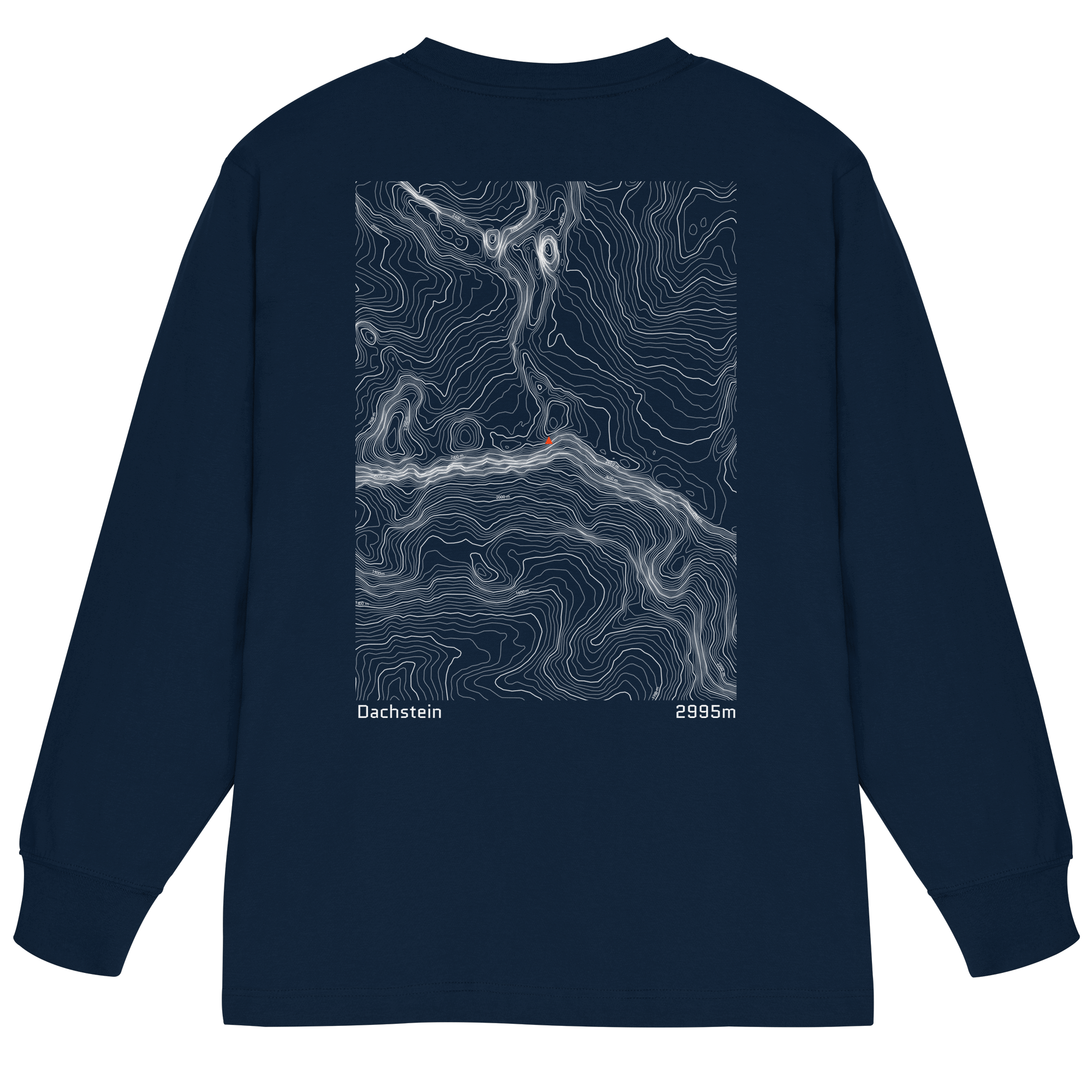 Dachstein Höhenlinien Oversized Longsleeve (Unisex)