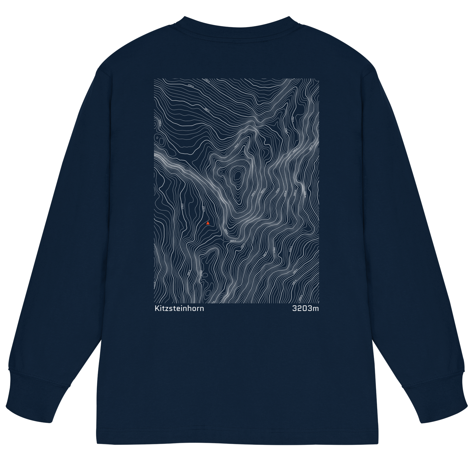 Kitzsteinhorn Höhenlinien Oversized Longsleeve (Unisex)