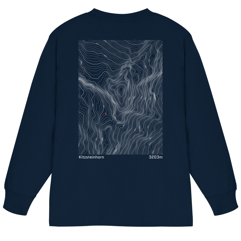 Kitzsteinhorn Höhenlinien Oversized Longsleeve (Unisex)