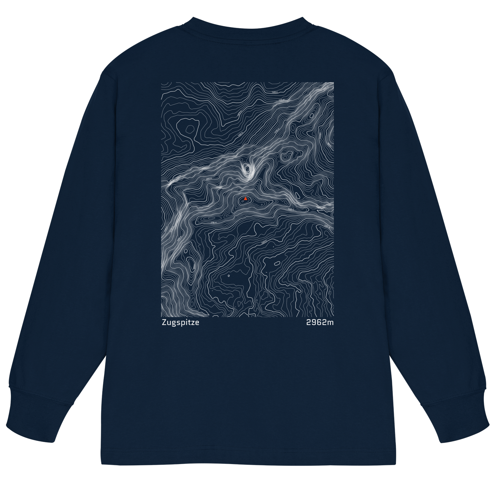 Watzmann Höhenlinien Oversized Longsleeve (Unisex)