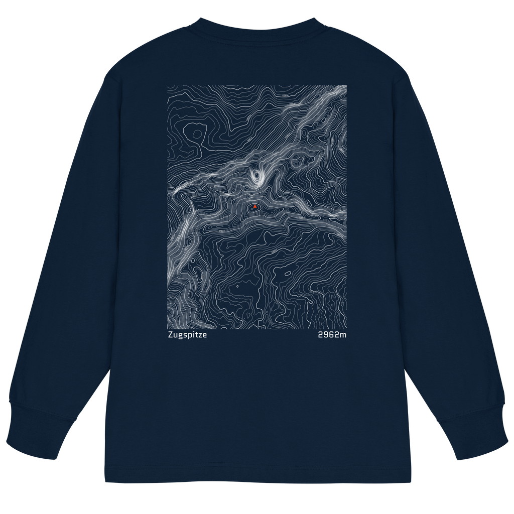Watzmann Höhenlinien Oversized Longsleeve (Unisex)