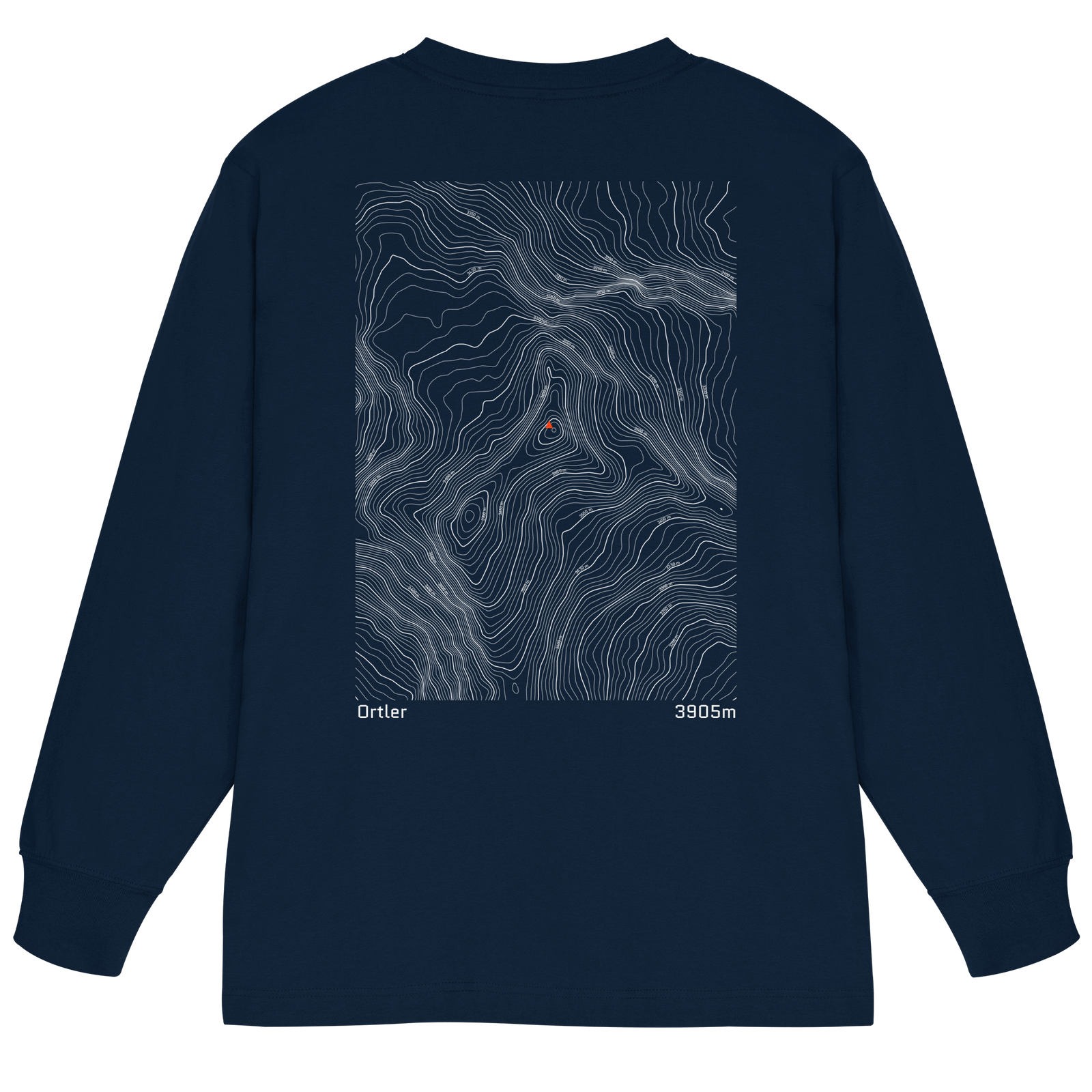 Ortler Höhenlinien Oversized Longsleeve (Unisex)