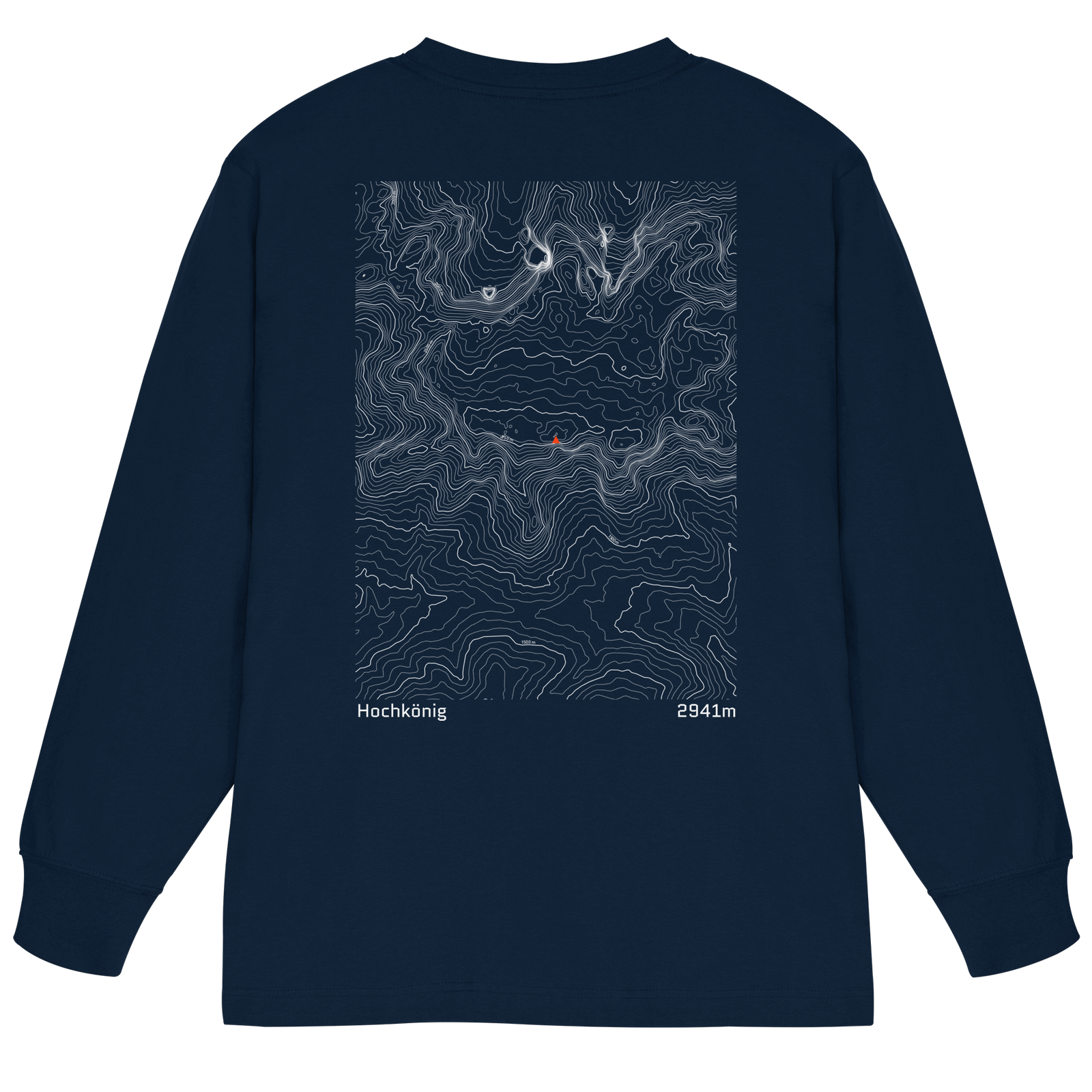 Hochkönig Höhenlinien Oversized Longsleeve (Unisex)