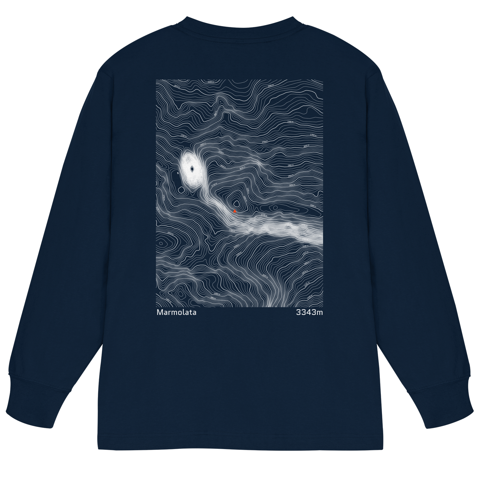 Marmolata Höhenlinien Oversized Longsleeve (Unisex)
