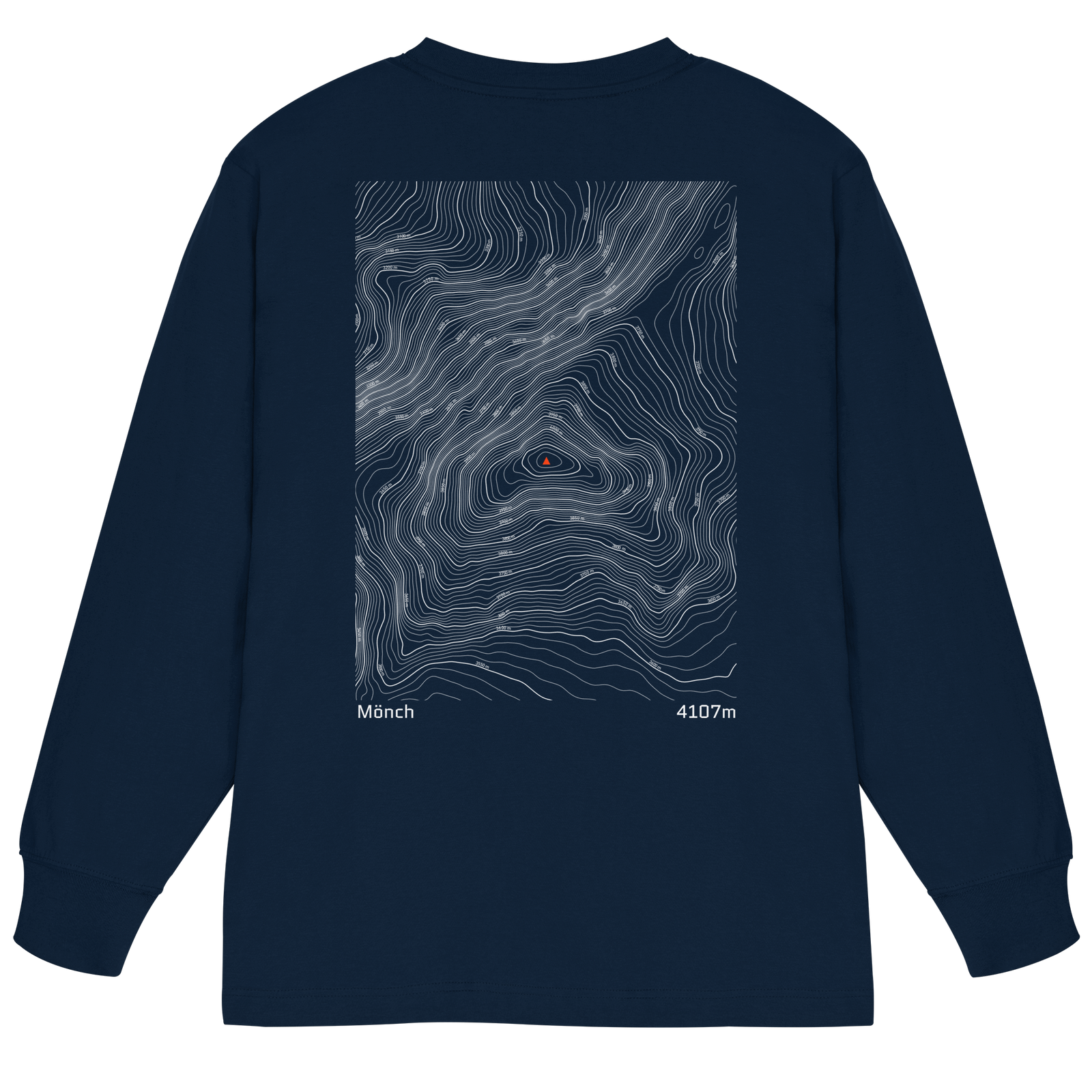 Mönch Höhenlinien Oversized Longsleeve (Unisex)