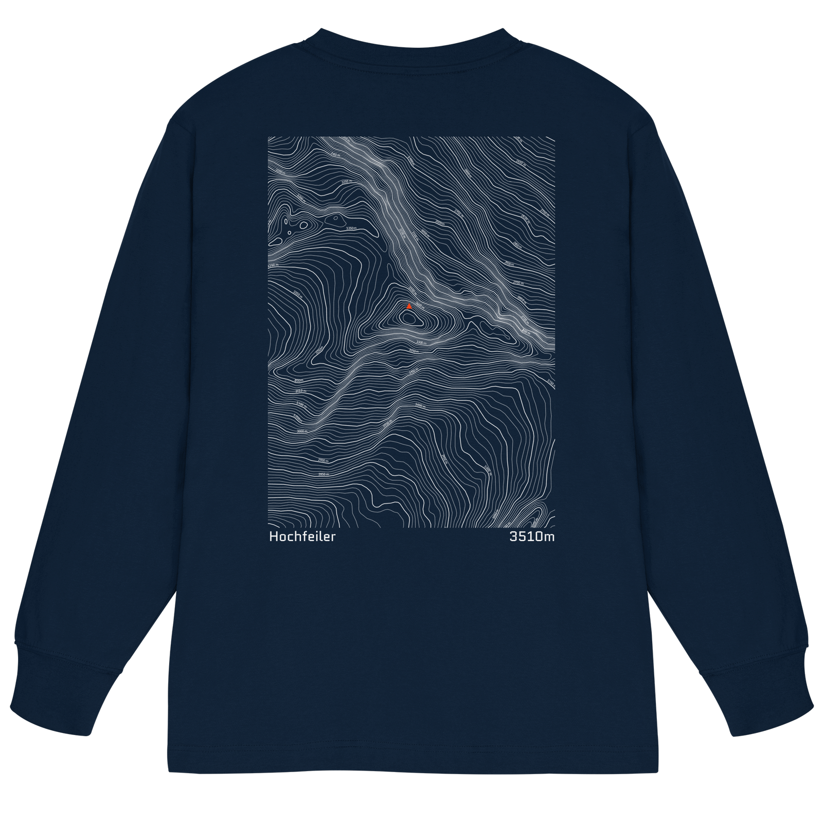 Hochfeiler Höhenlinien Oversized Longsleeve (Unisex)