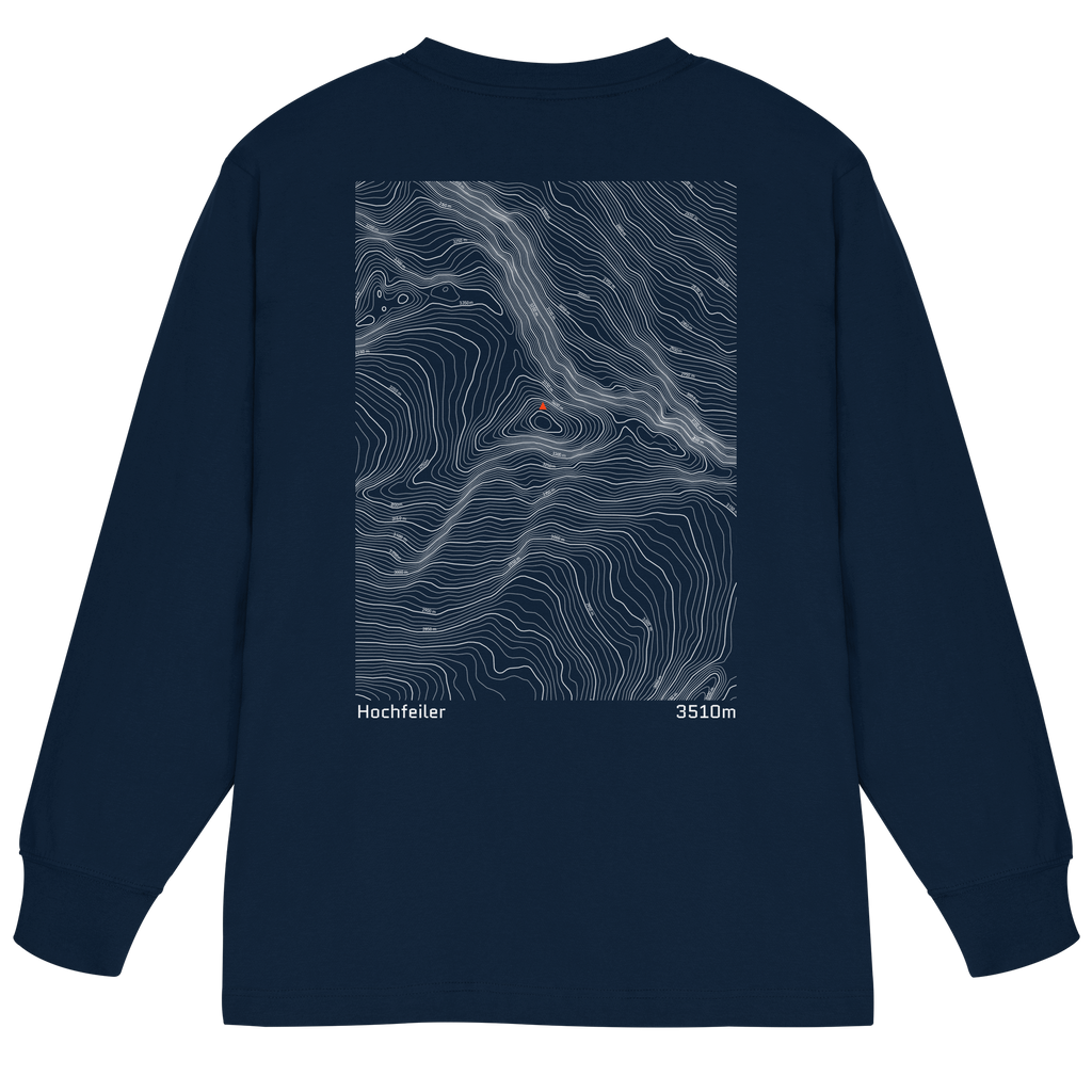 Hochfeiler Höhenlinien Oversized Longsleeve (Unisex)