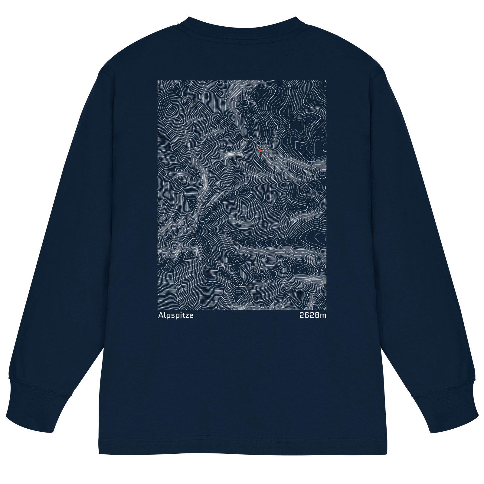 Alpspitze Höhenlinie Oversized Longsleeve (Unisex)