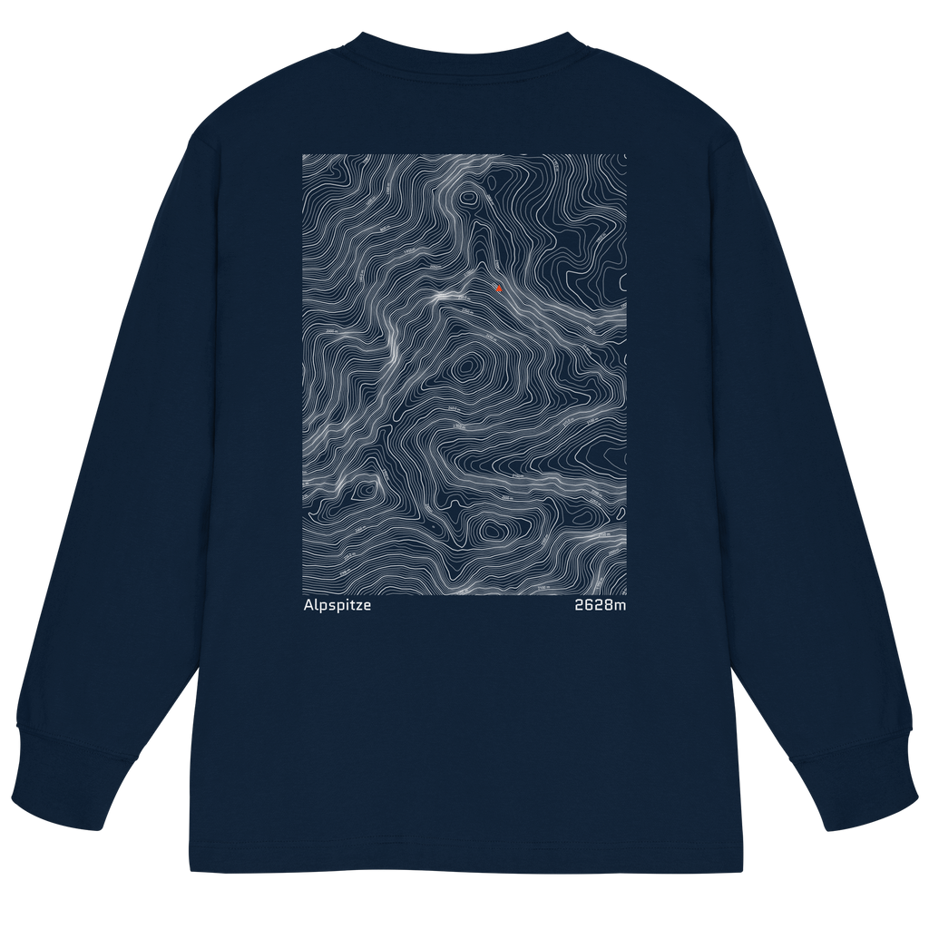 Alpspitze Höhenlinie Oversized Longsleeve (Unisex)