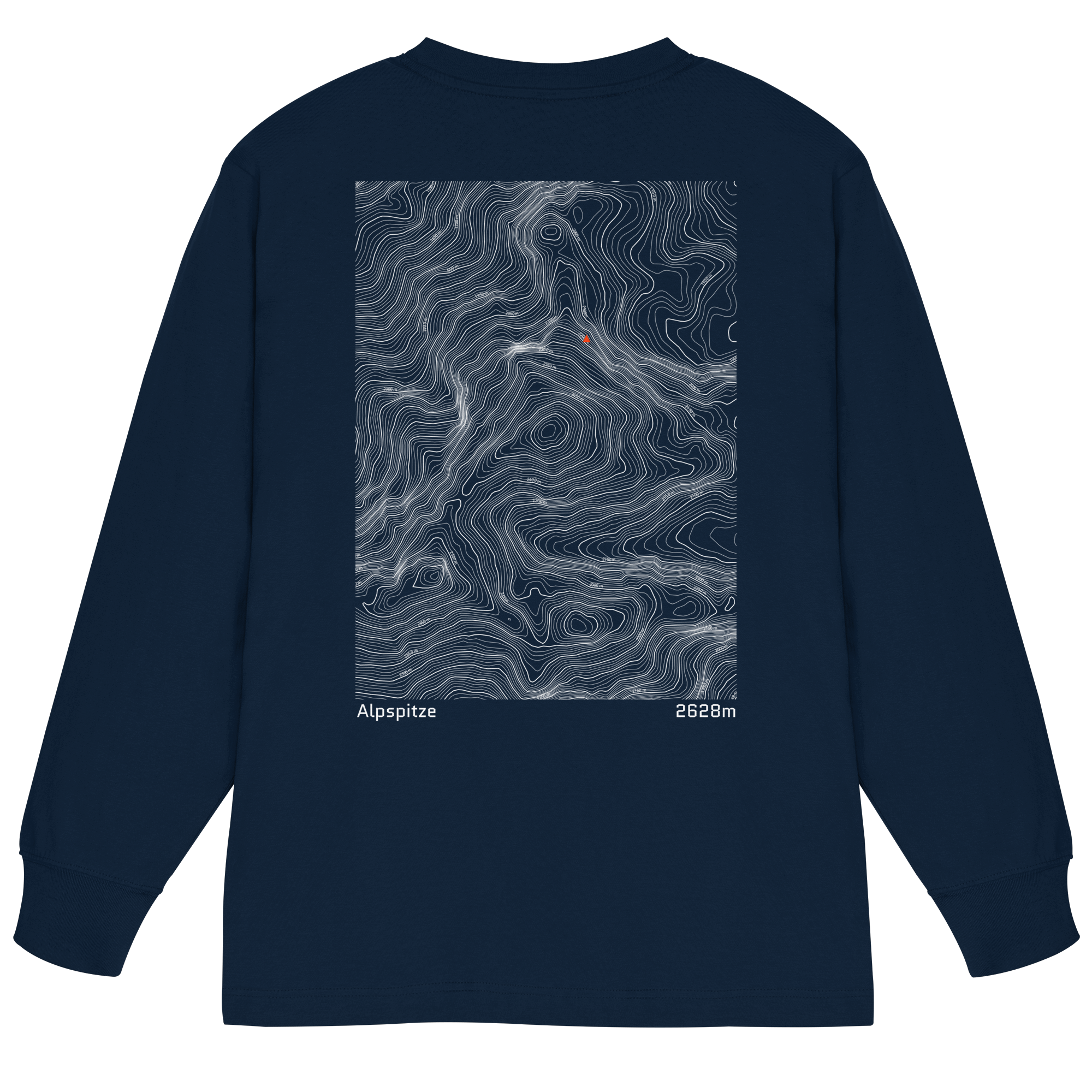 Alpspitze Höhenlinie Oversized Longsleeve (Unisex)