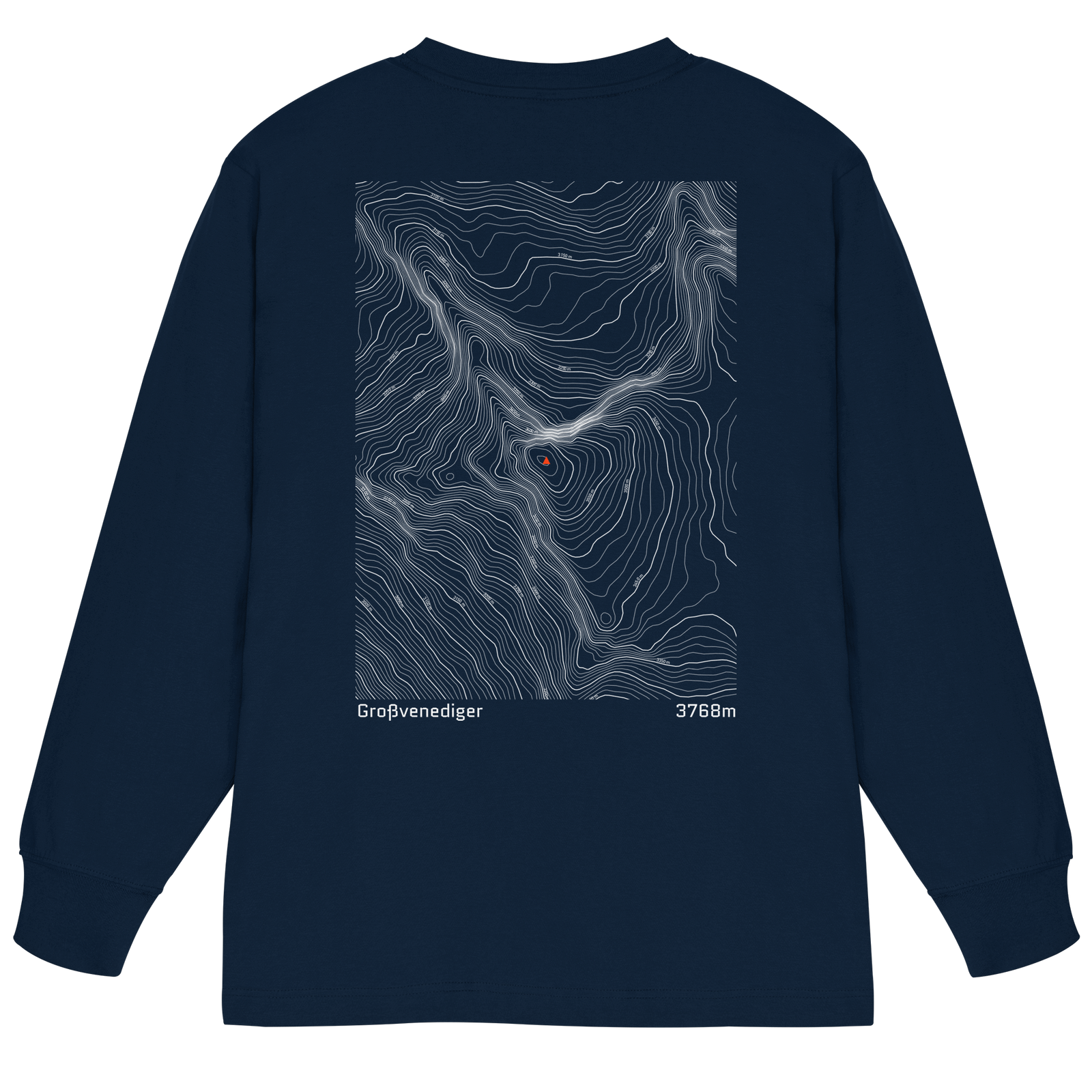 Großvenediger Höhenlinien Oversized Longsleeve (Unisex)