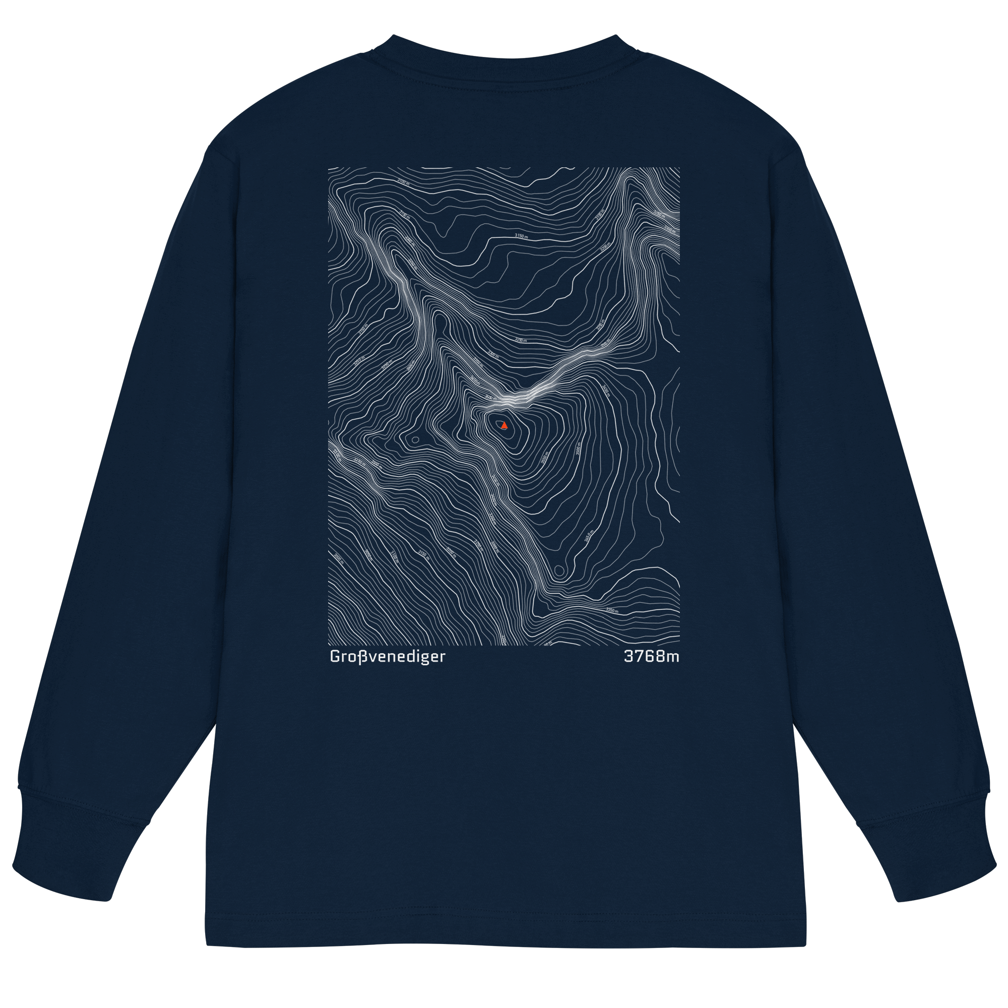 Großvenediger Höhenlinien Oversized Longsleeve (Unisex)