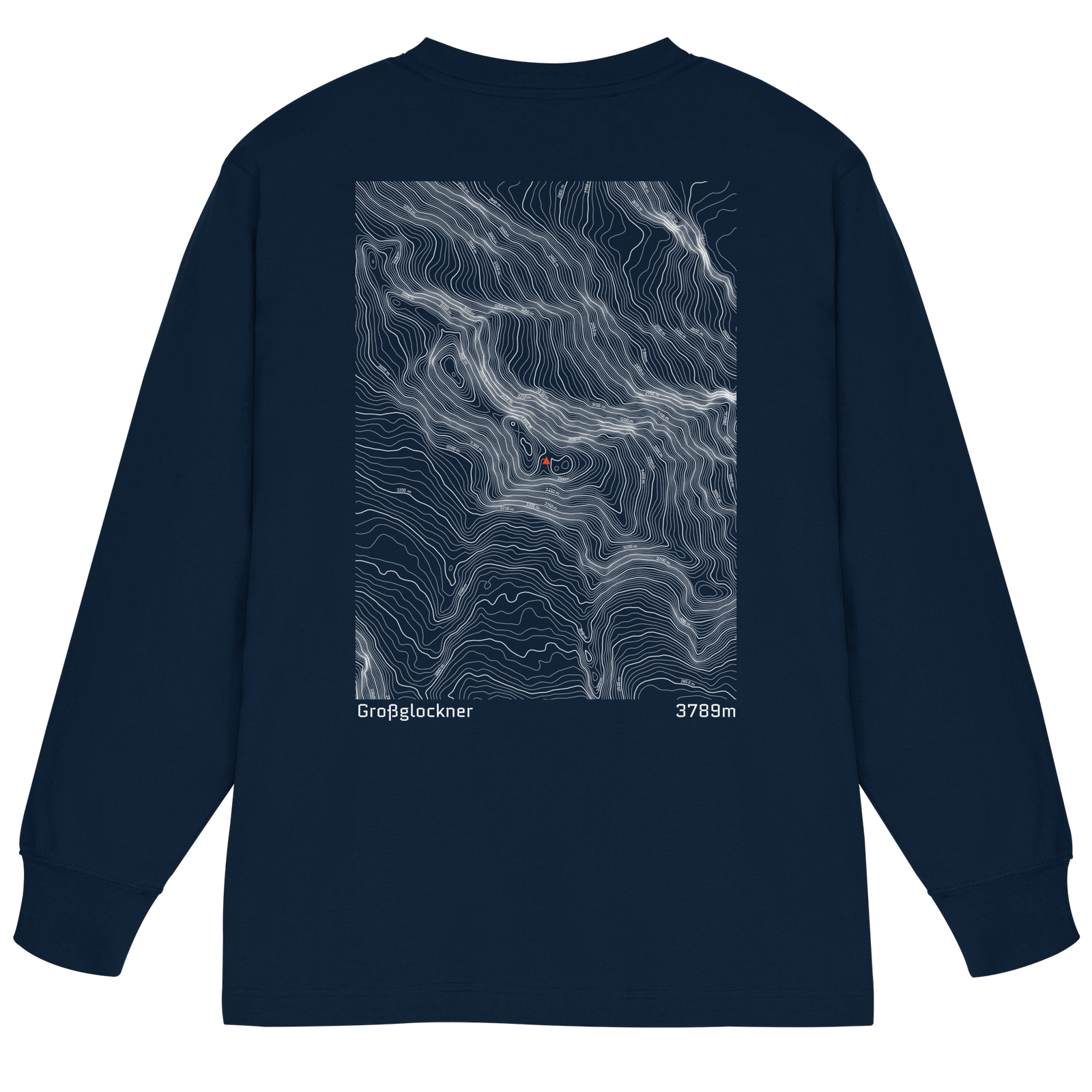 Großglockner Höhenlinien Oversized Longsleeve (Unisex)