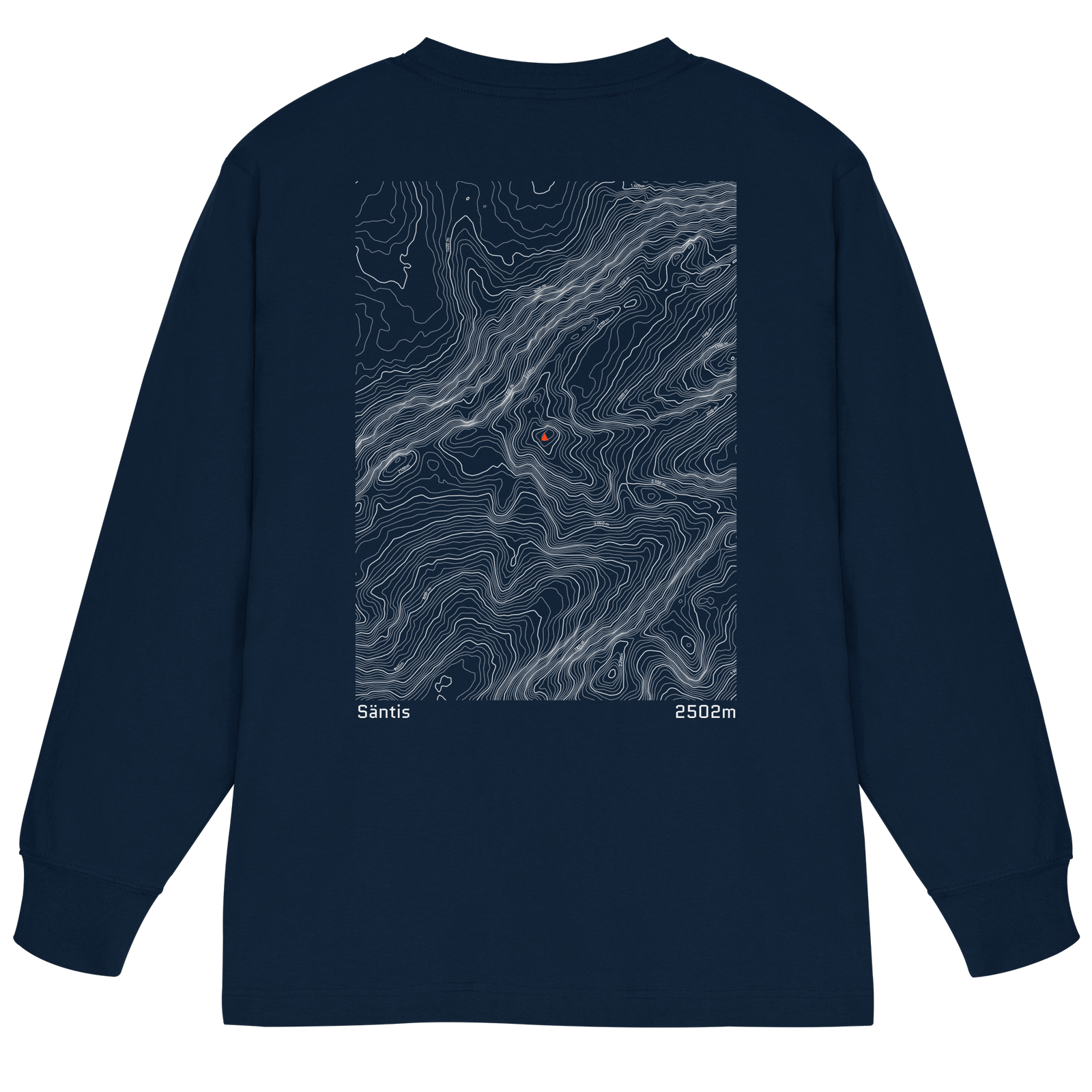 Säntis Höhenlinien Oversized Longsleeve (Unisex)