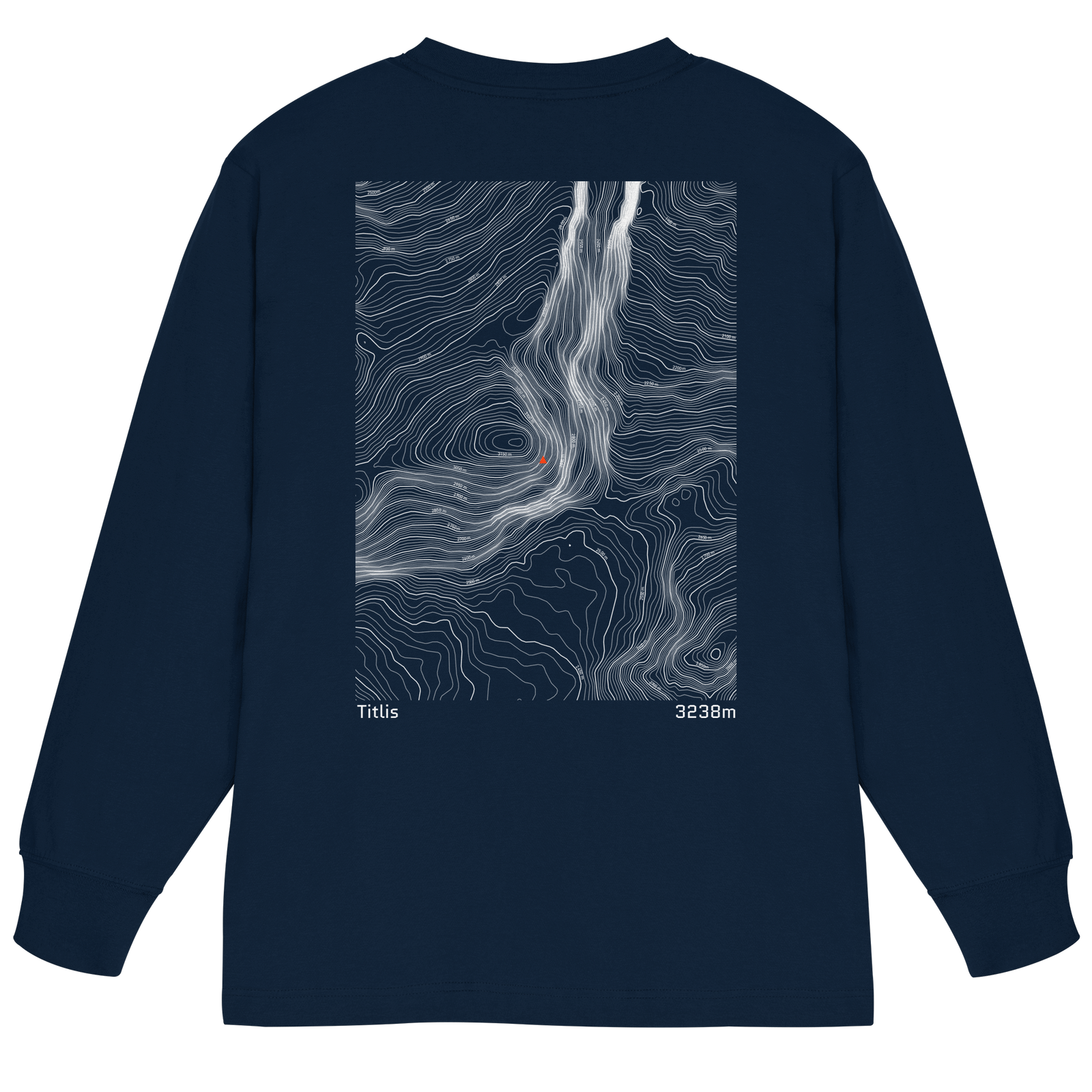 Titlis Höhenlinien Oversized Longsleeve (Unisex)