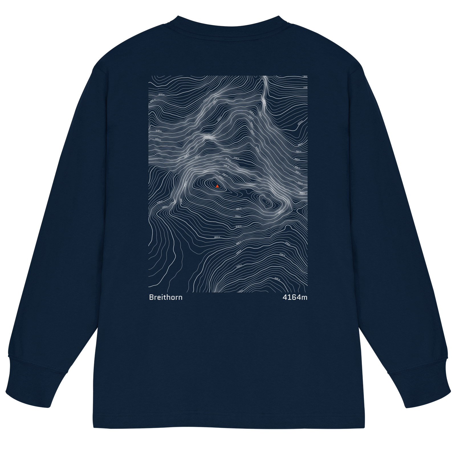 Breithorn Höhenlinien Oversized Longsleeve (Unisex)