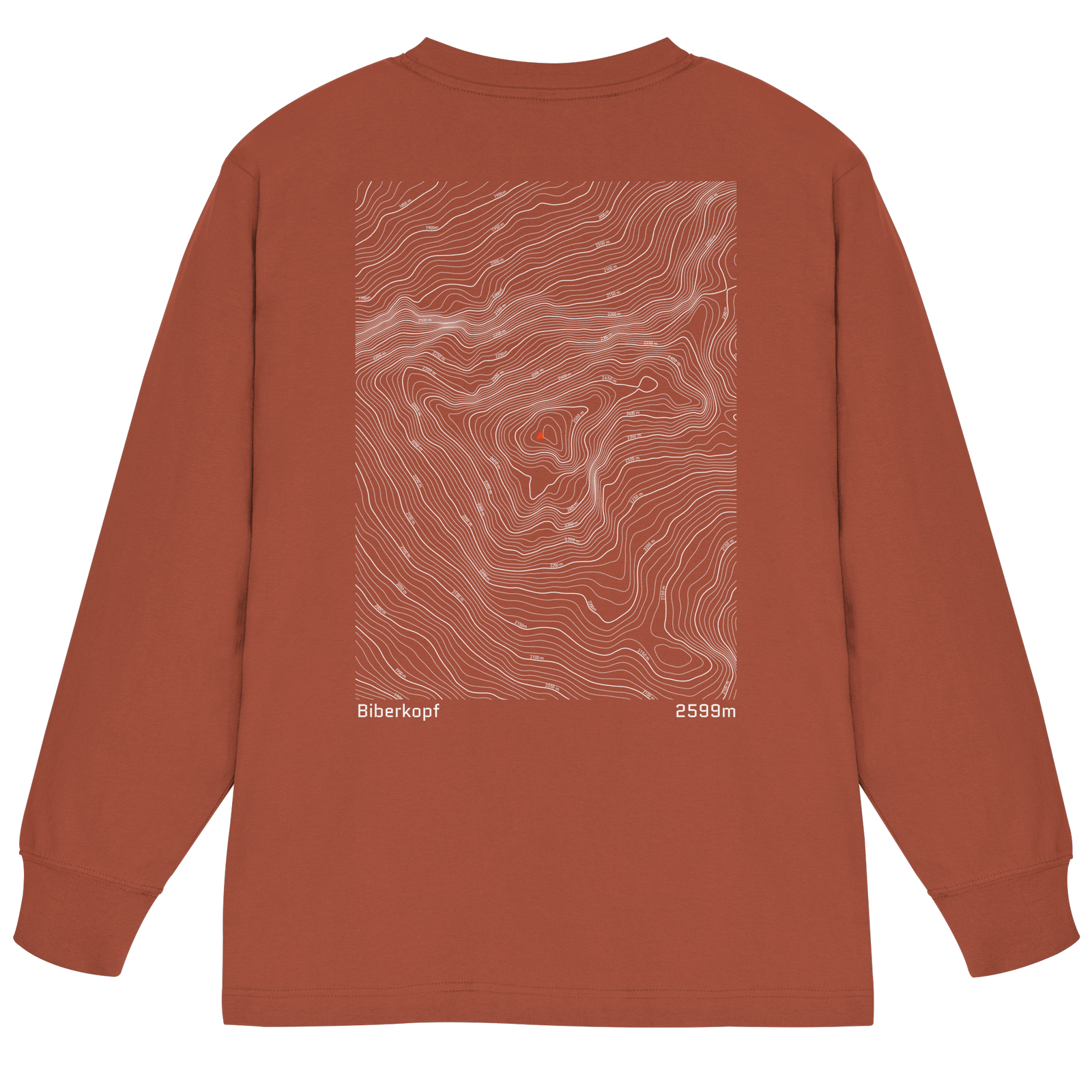Biberkopf Höhenlinien Oversized Longsleeve (Unisex)