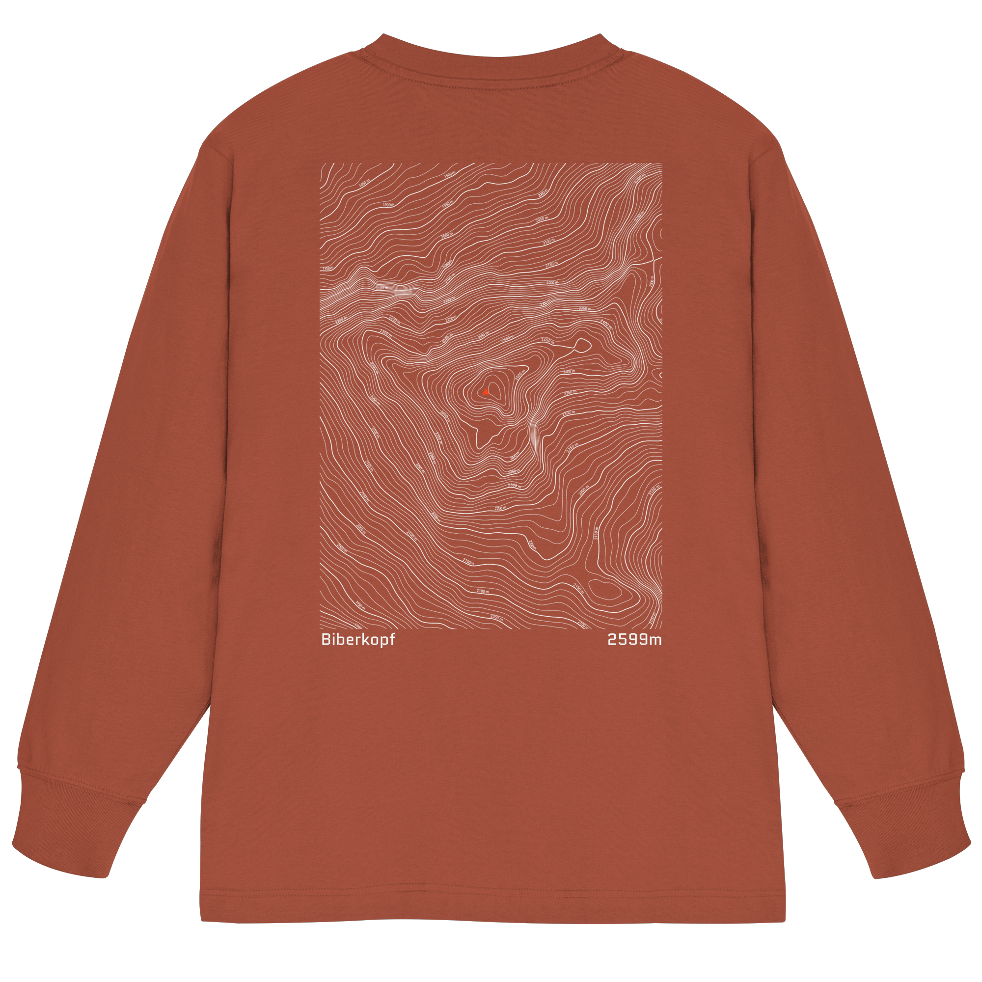 Biberkopf Höhenlinien Oversized Longsleeve (Unisex)