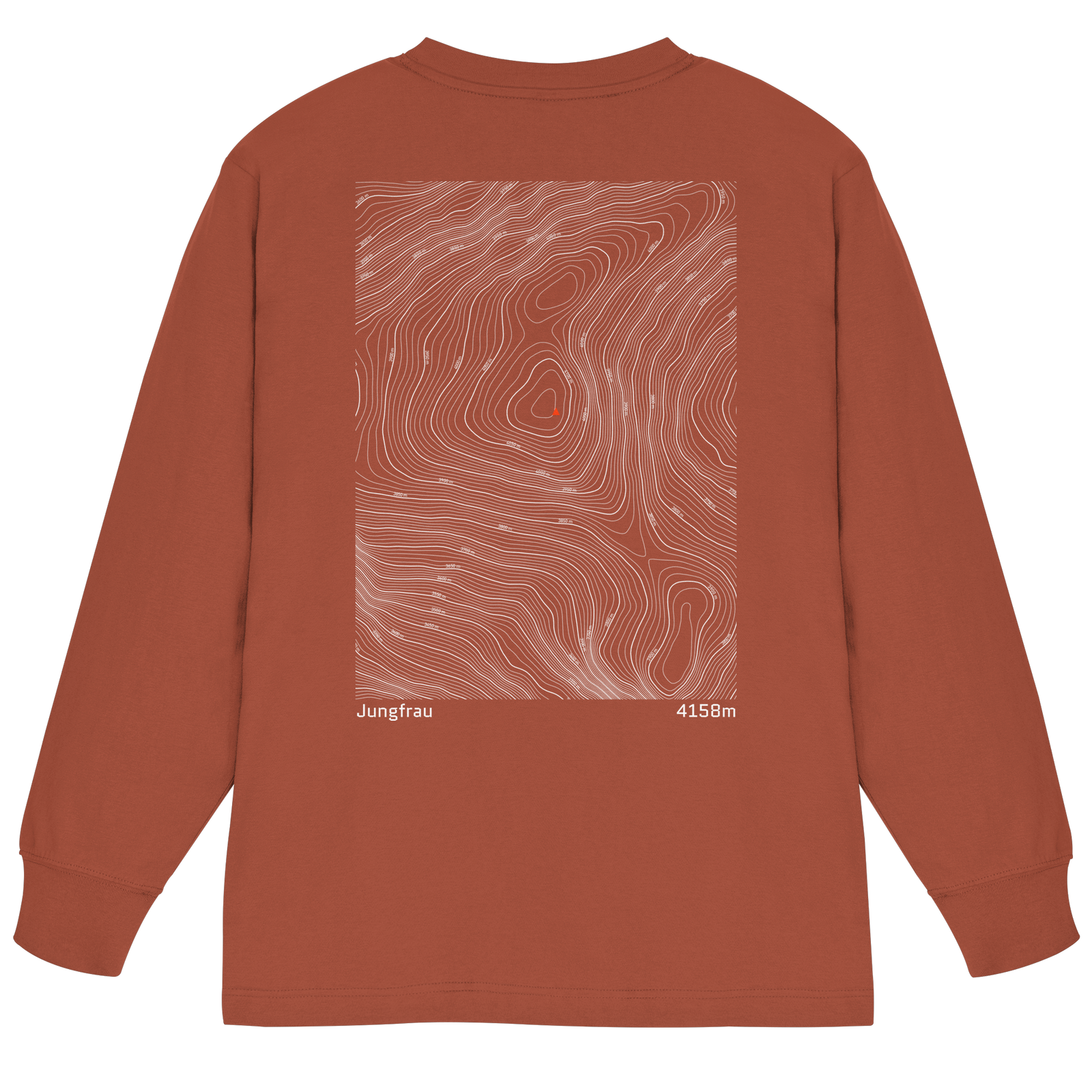 Jungfrau Höhenlinien Oversized Longsleeve (Unisex)
