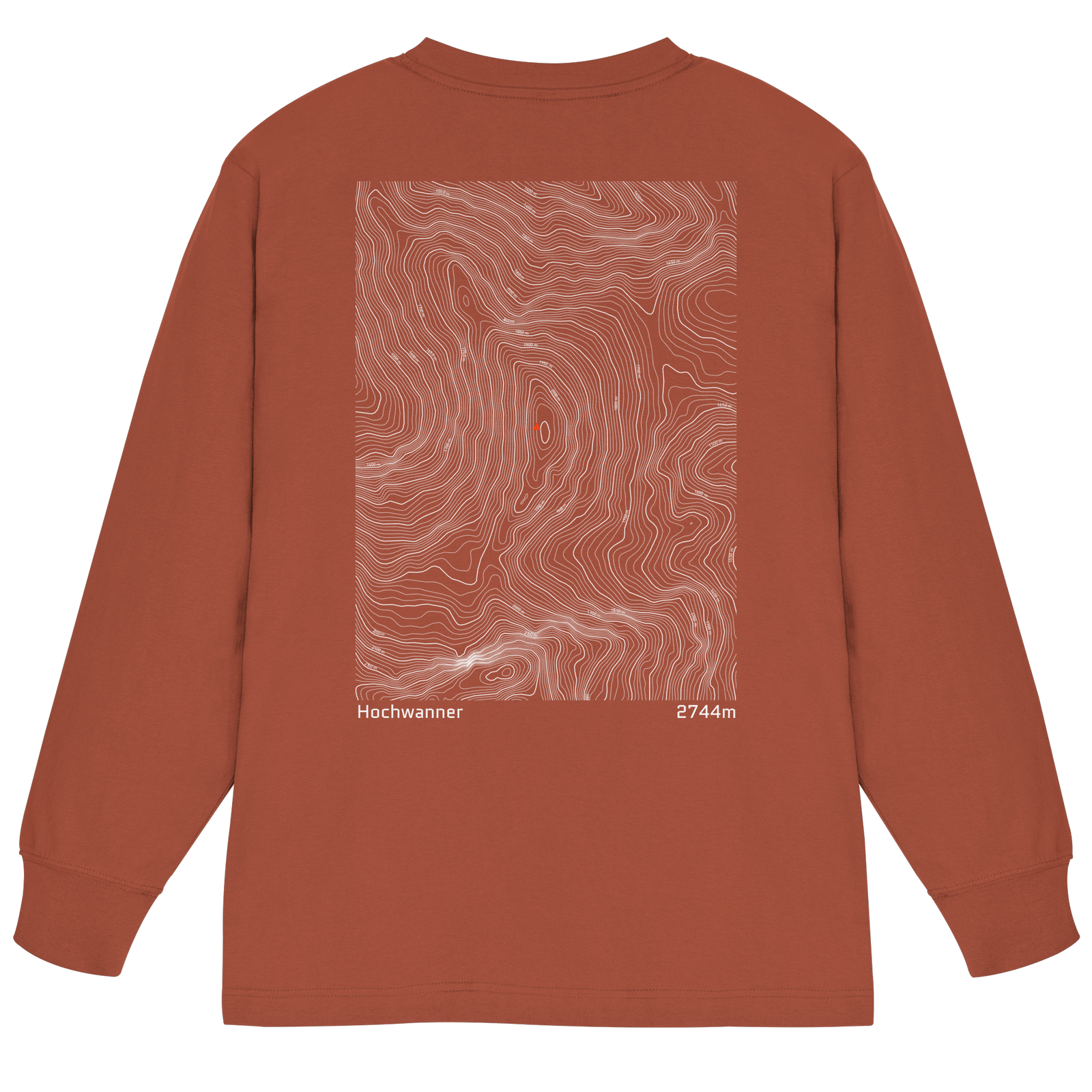 Hochwanner Höhenlinien Oversized Longsleeve (Unisex)