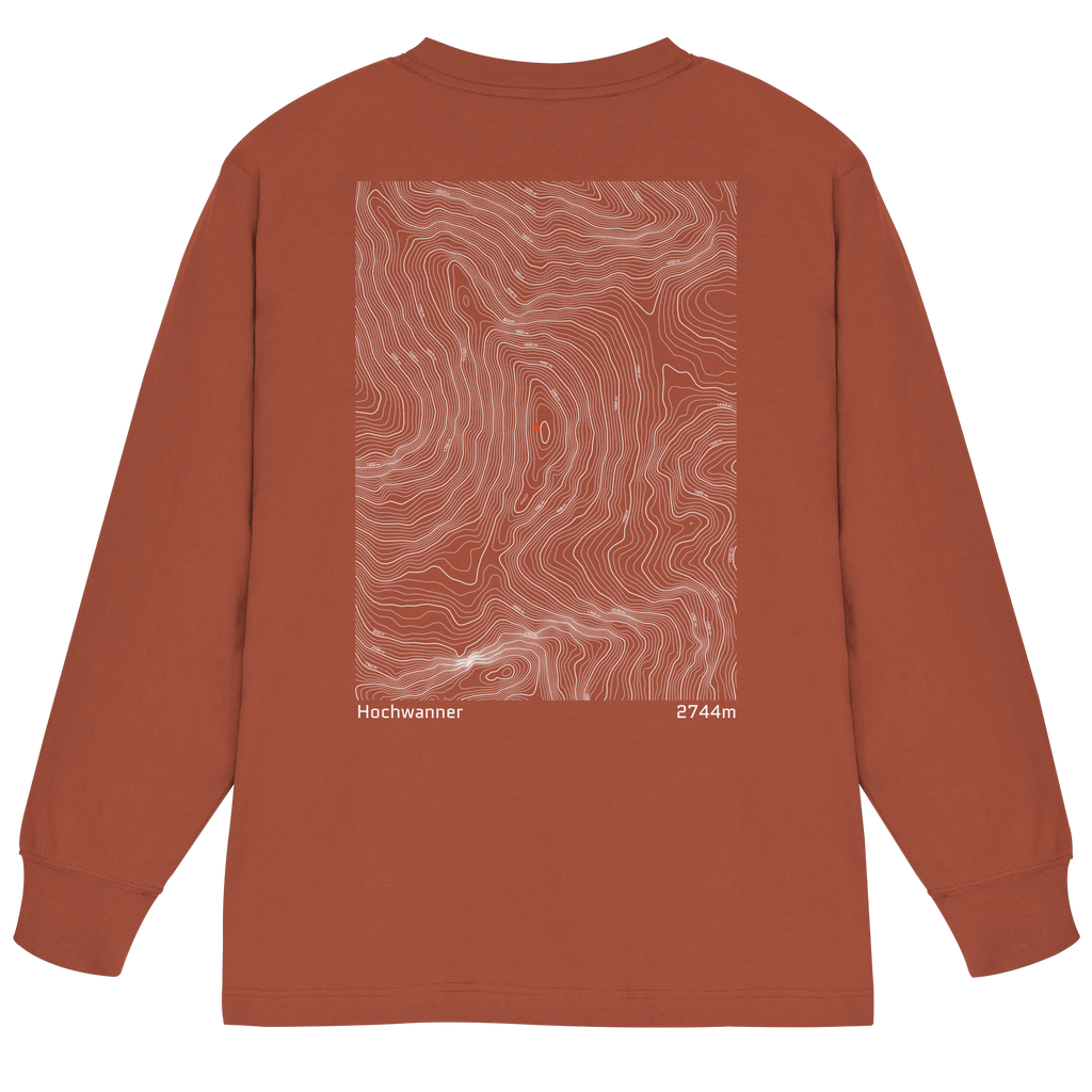 Hochwanner Höhenlinien Oversized Longsleeve (Unisex)