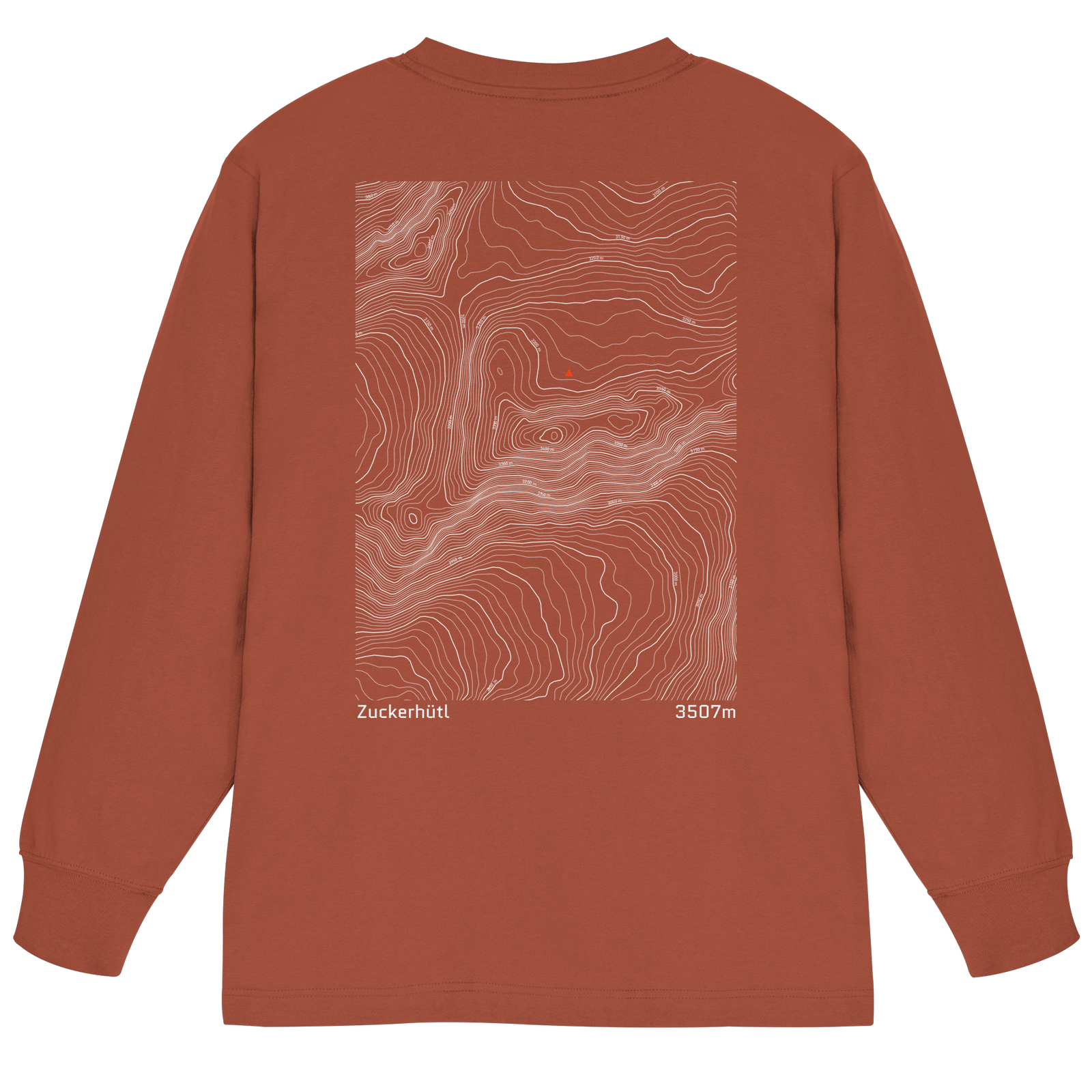 Zuckerhütl Höhenlinien Oversized Longsleeve (Unisex)