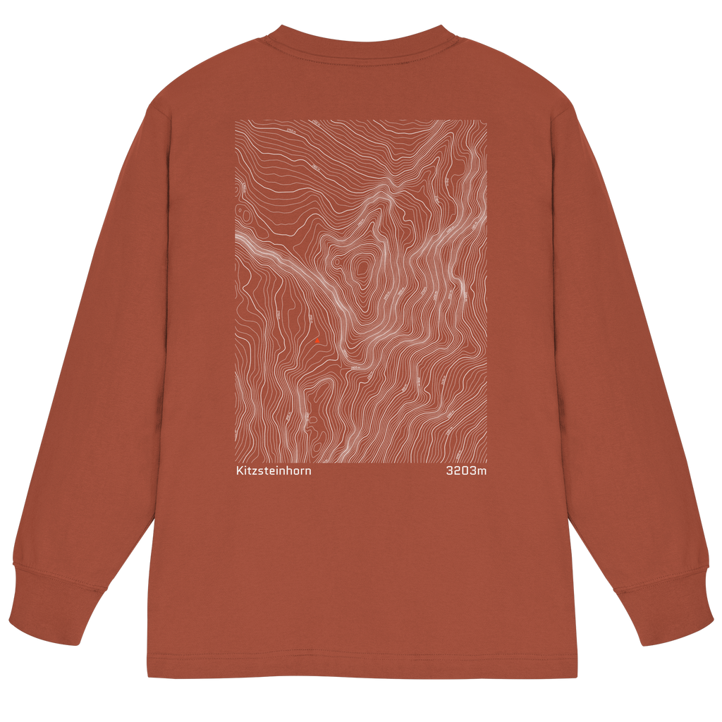 Kitzsteinhorn Höhenlinien Oversized Longsleeve (Unisex)
