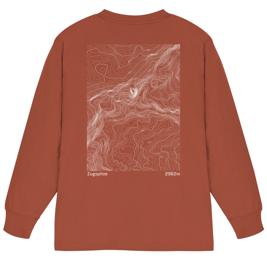 Watzmann Höhenlinien Oversized Longsleeve (Unisex)