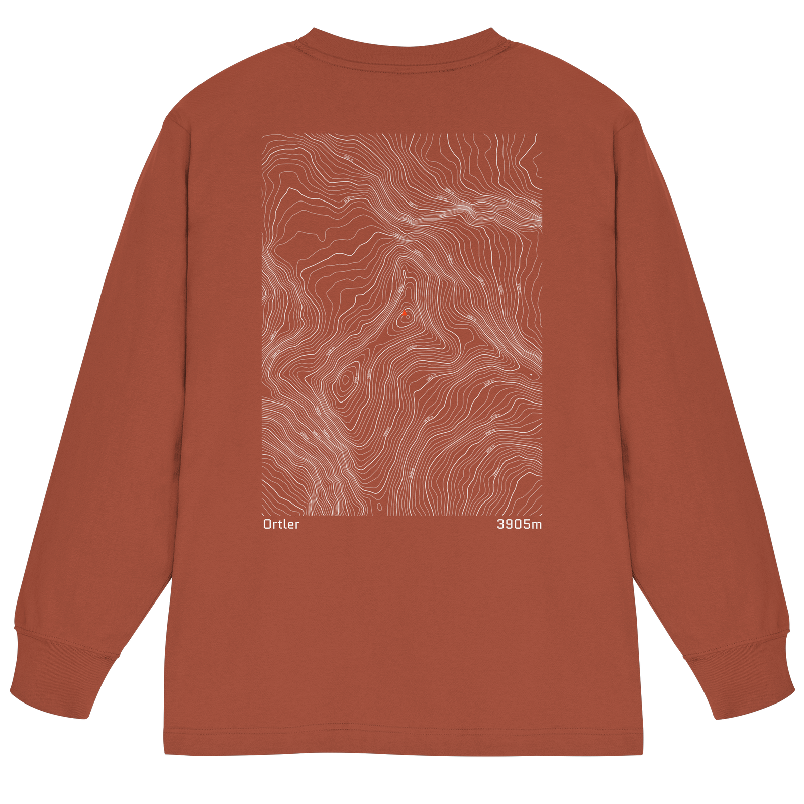 Ortler Höhenlinien Oversized Longsleeve (Unisex)