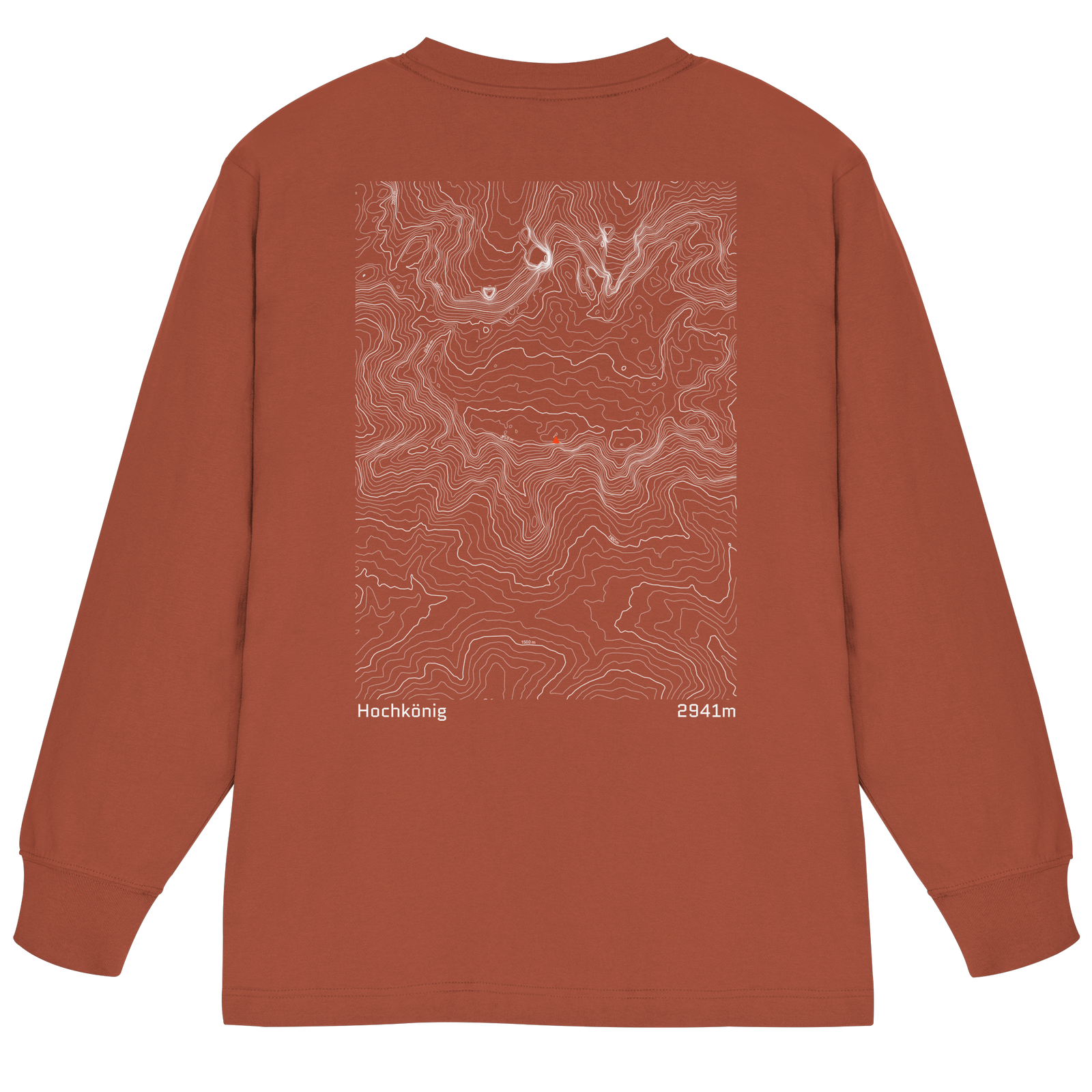Hochkönig Höhenlinien Oversized Longsleeve (Unisex)