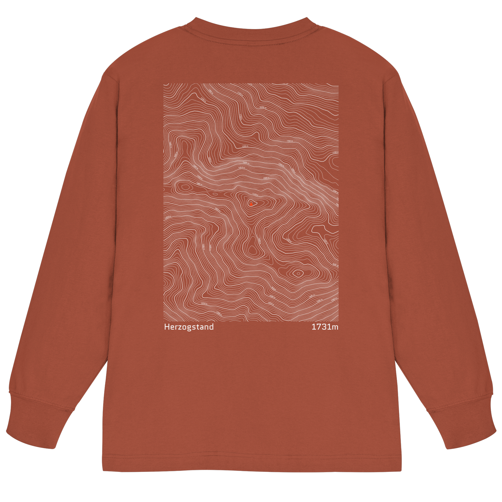 Herzogstand Höhenlinien Oversized Longsleeve (Unisex)