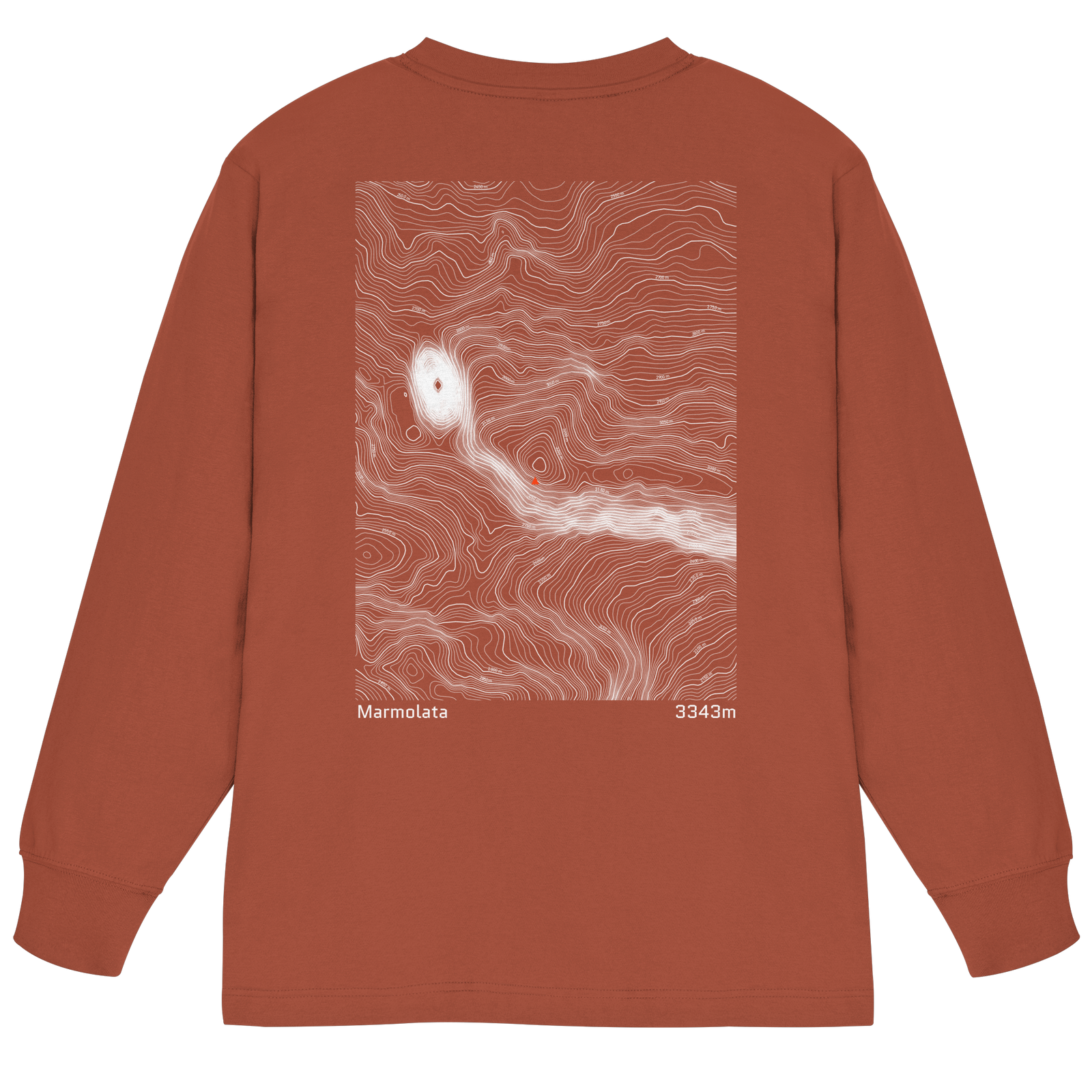 Marmolata Höhenlinien Oversized Longsleeve (Unisex)