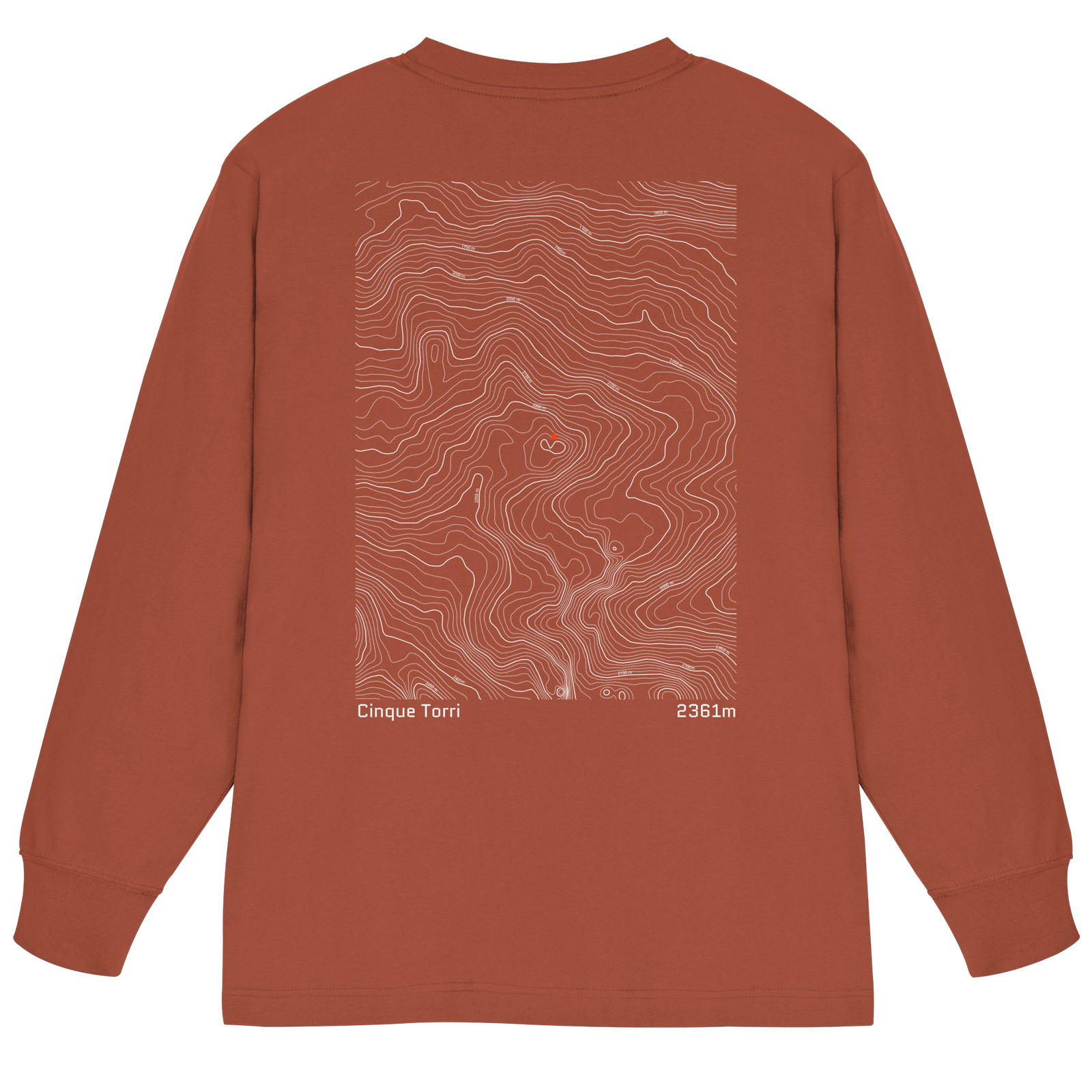 Cinque Torri Höhenlinien Oversized Longsleeve (Unisex)