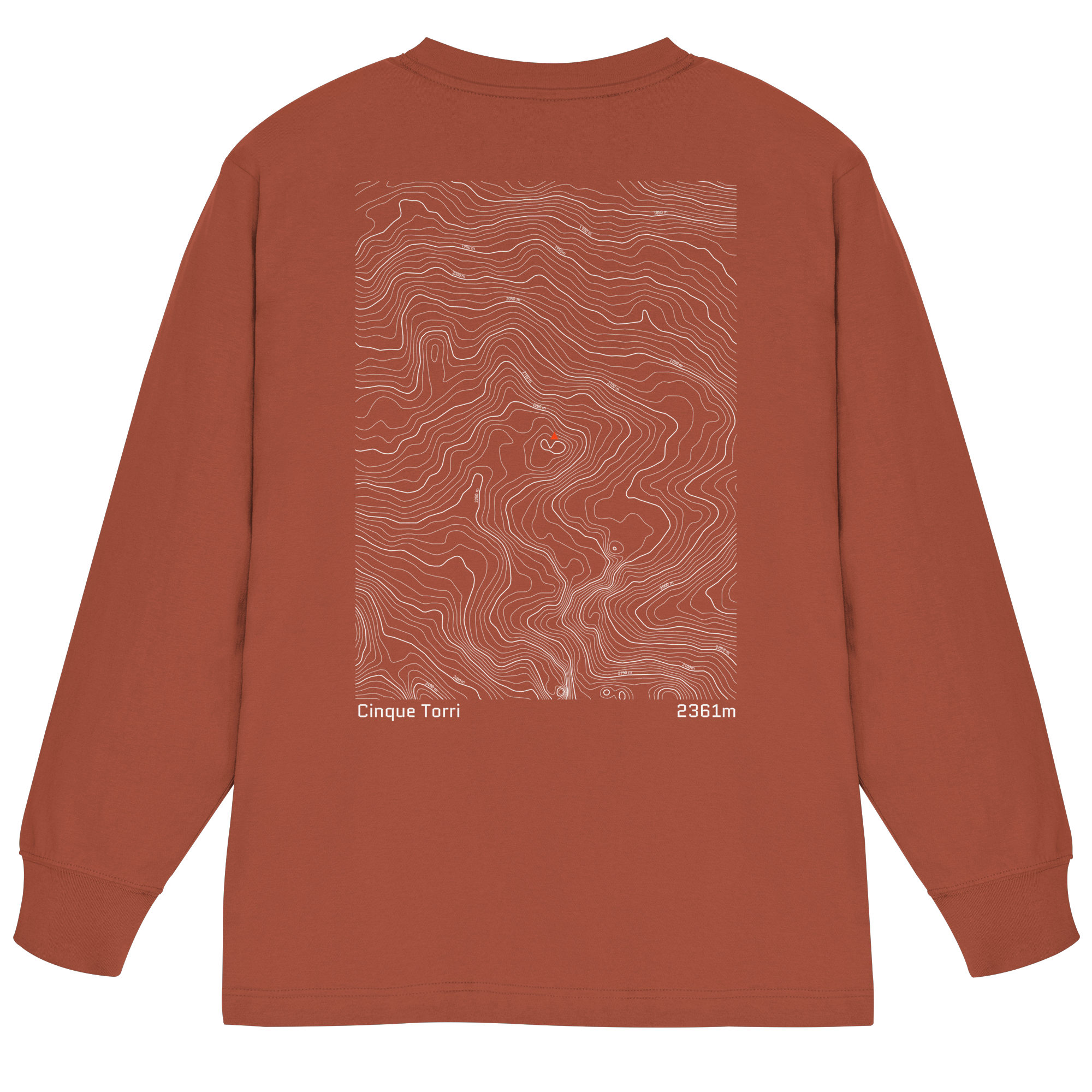 Cinque Torri Höhenlinien Oversized Longsleeve (Unisex)