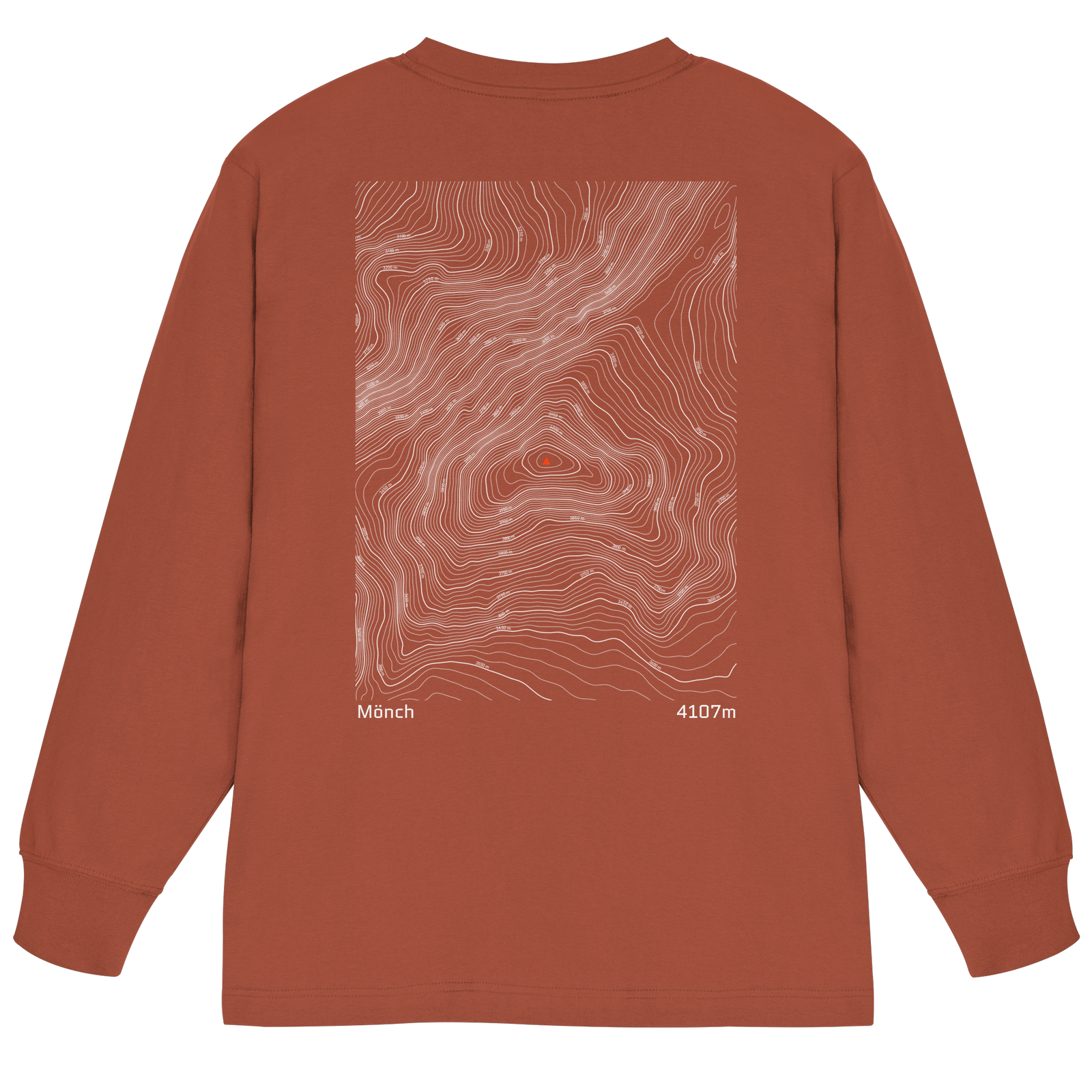 Mönch Höhenlinien Oversized Longsleeve (Unisex)