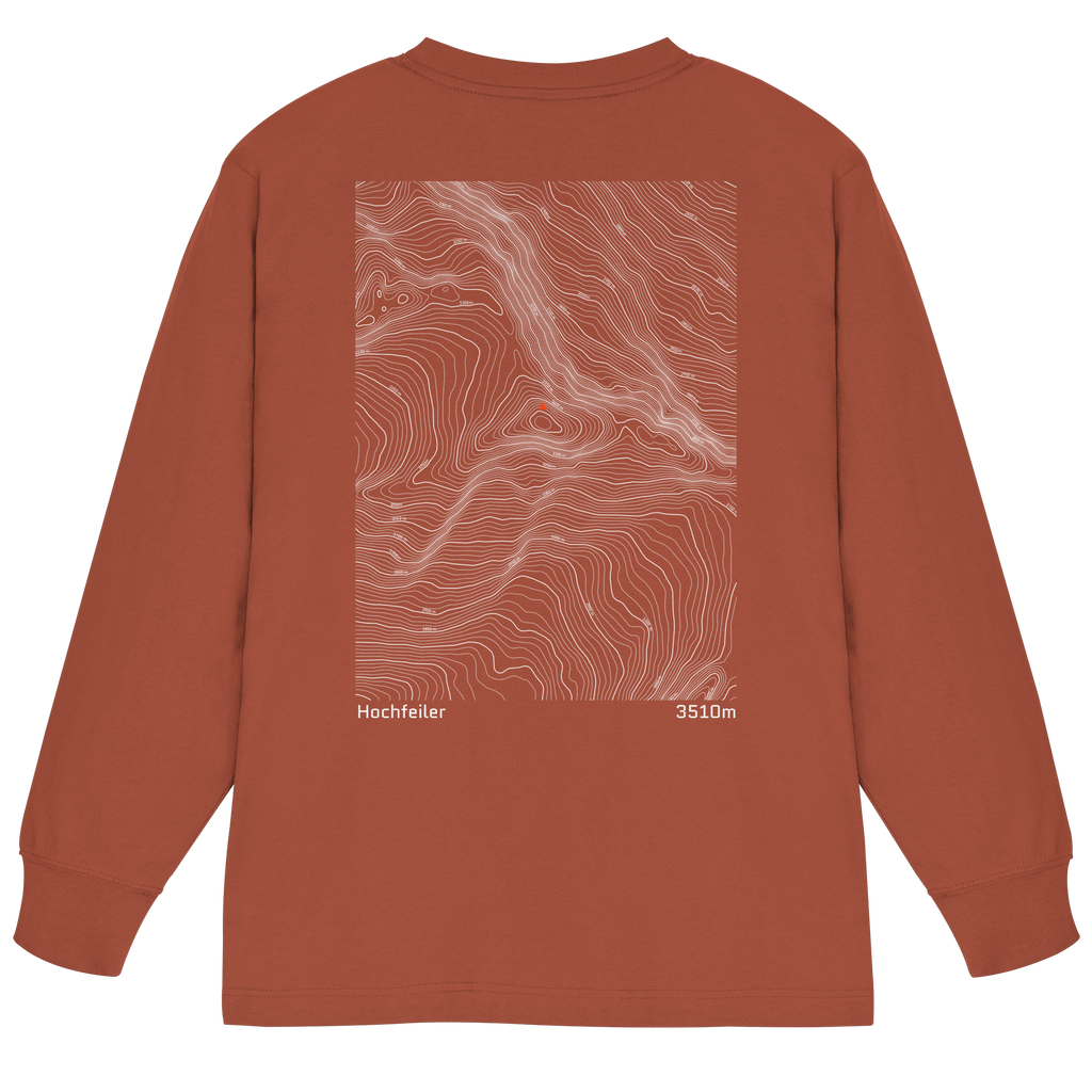 Hochfeiler Höhenlinien Oversized Longsleeve (Unisex)